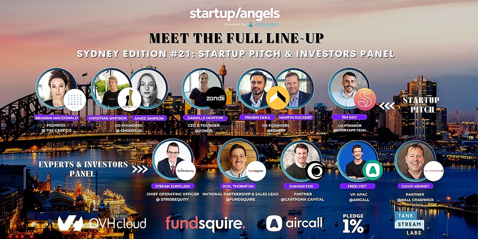 Startup&Angels | Startups pitch & Investors panel  | Sydney #21 Edition