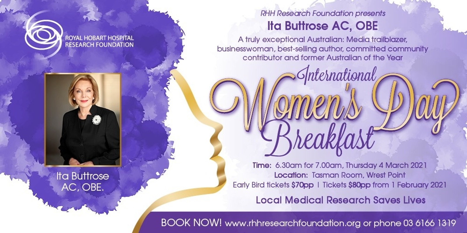 Banner image for 2021 RHH Research Foundation International Women's Day Breakfast
