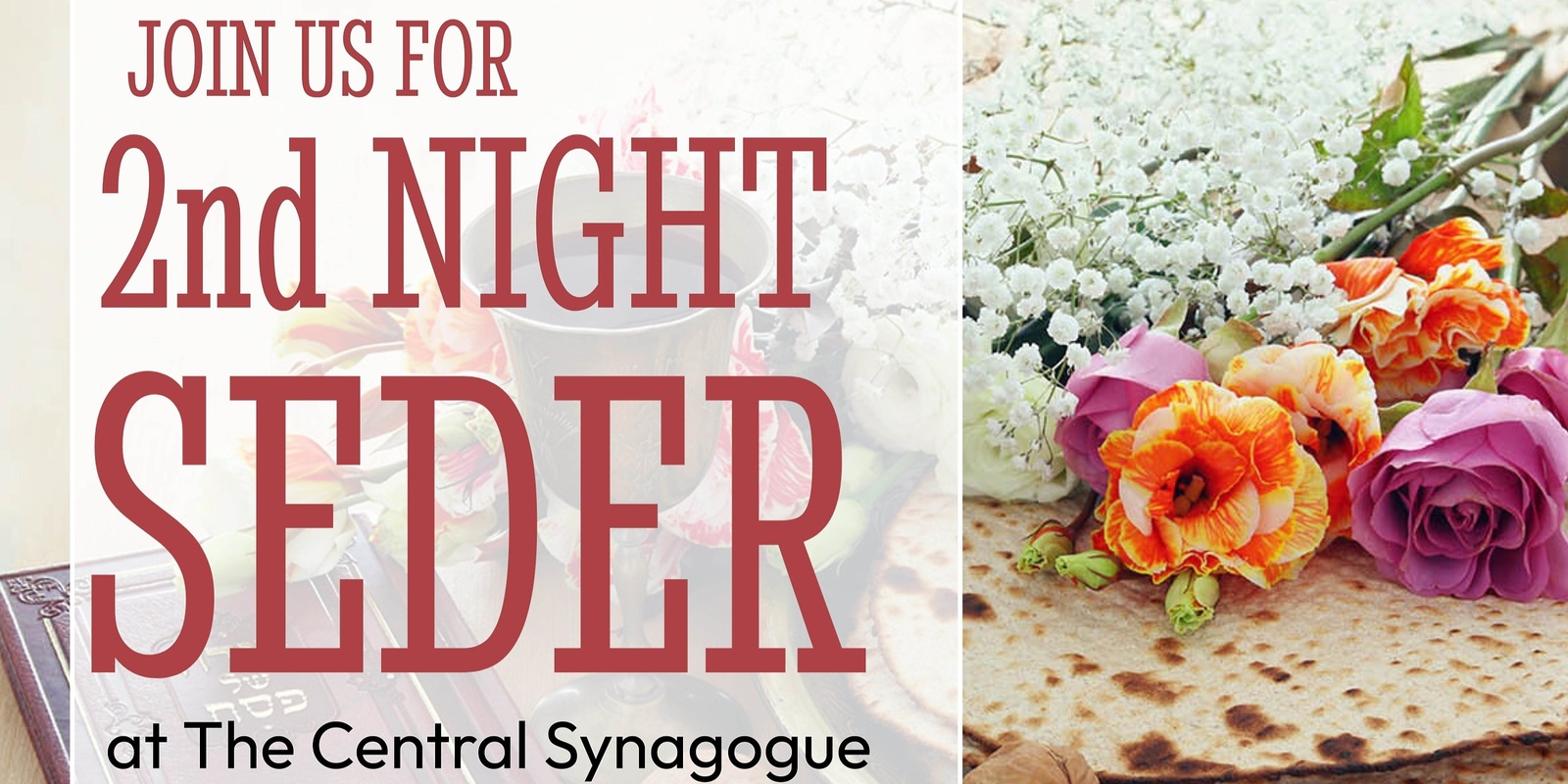 Banner image for The Central Synagogue - 2nd Night Seder