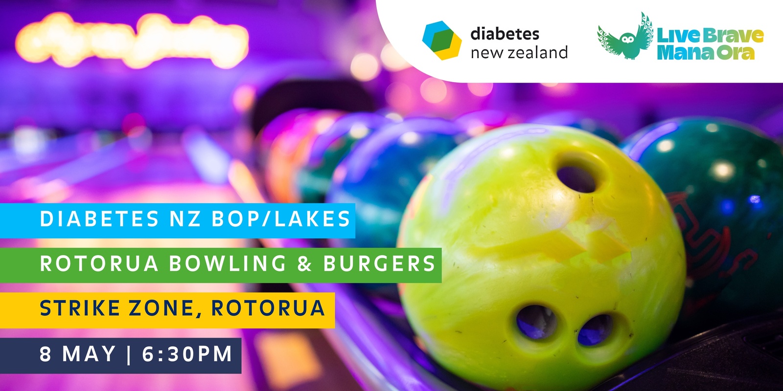 Banner image for Diabetes NZ BOP/Lakes Youth: Rotorua Bowling & Burgers