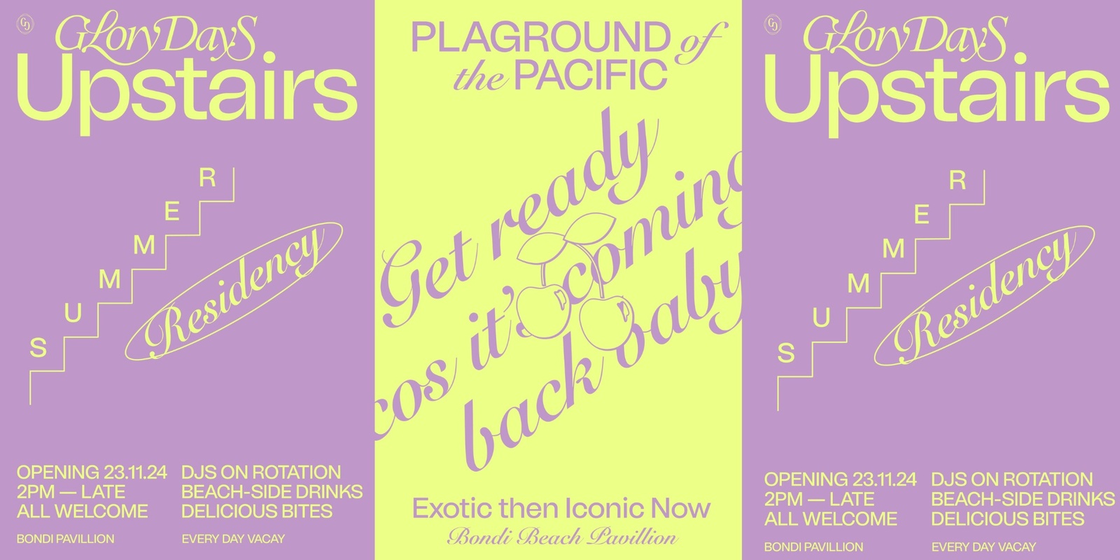 Banner image for Glory Days Upstairs Launch Summer 24/25