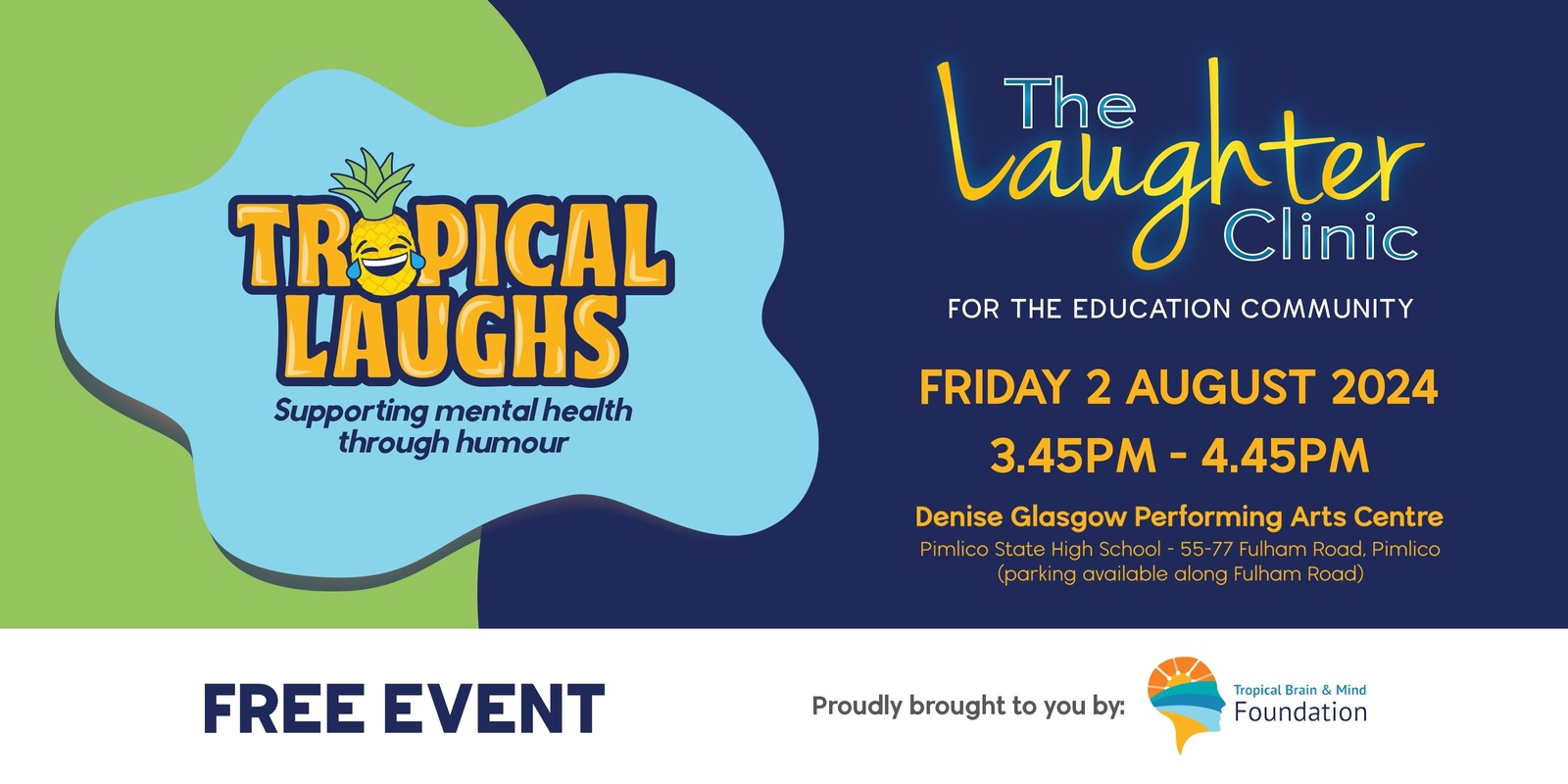 Banner image for Tropical Laughs - The Laughter Clinic for Education Community