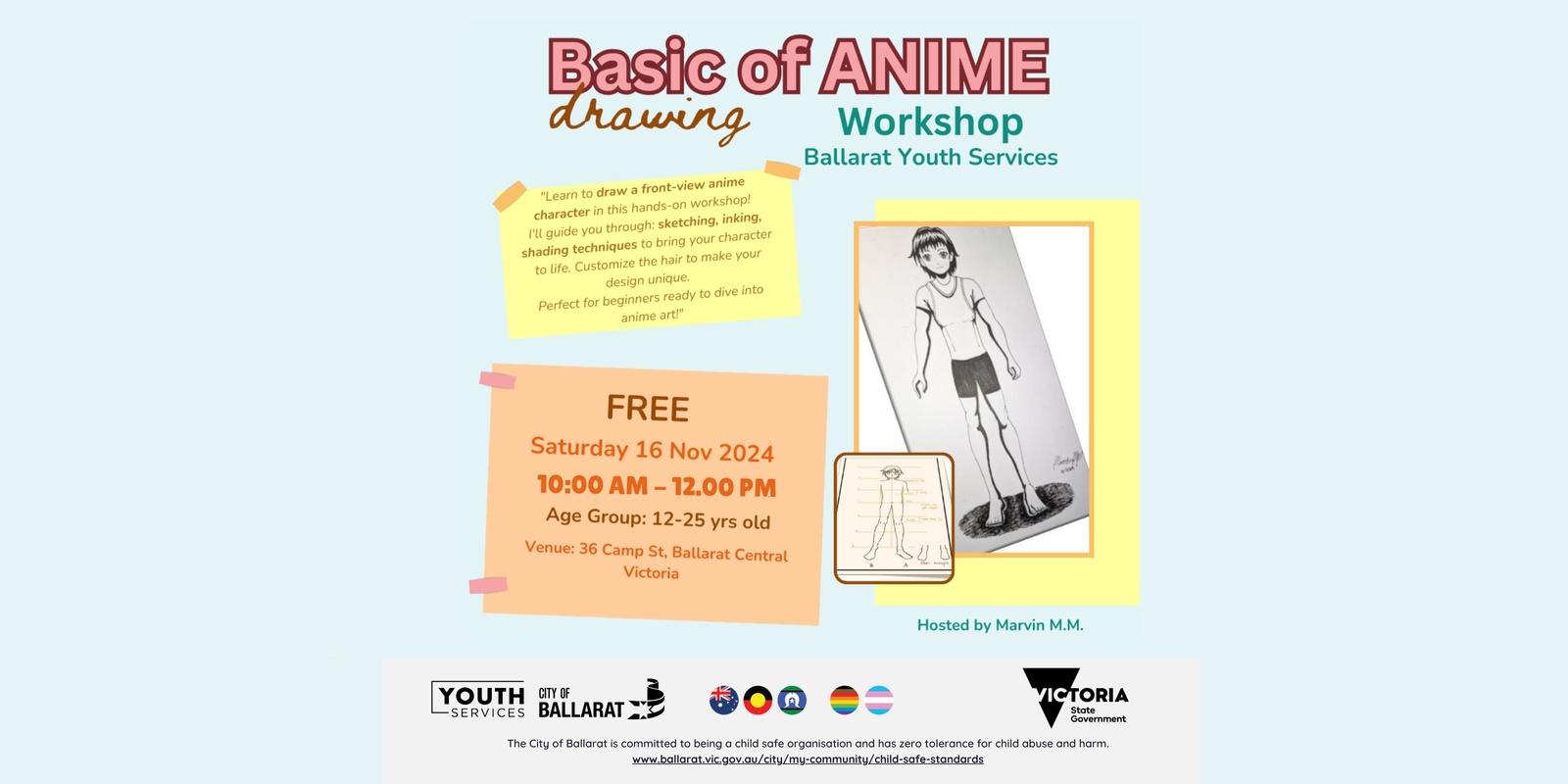 Banner image for Basics of Anime Drawing 