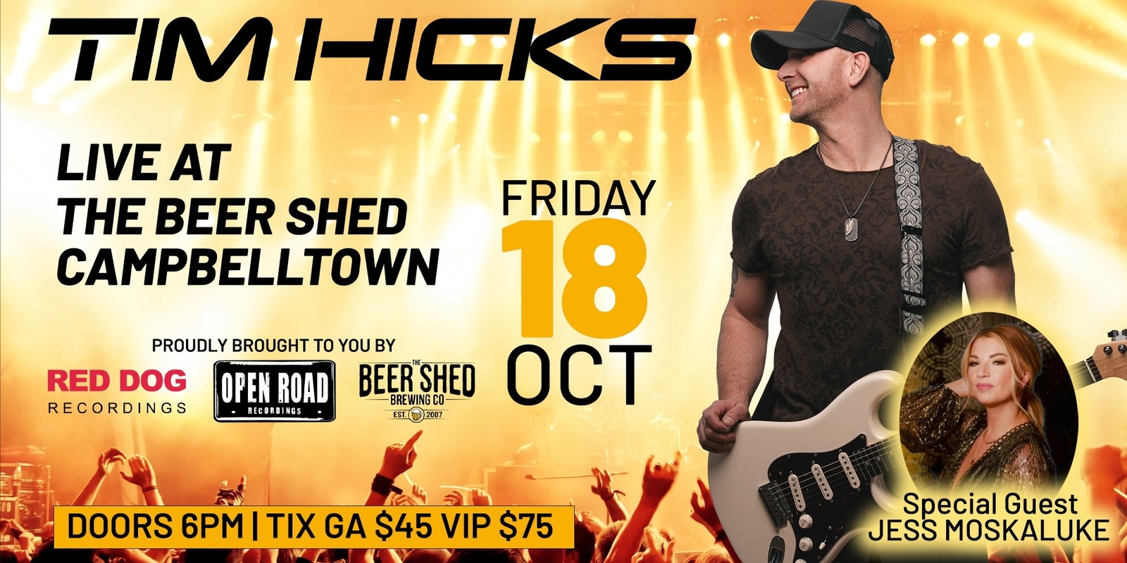 Banner image for Tim Hicks Live at The Beer Shed