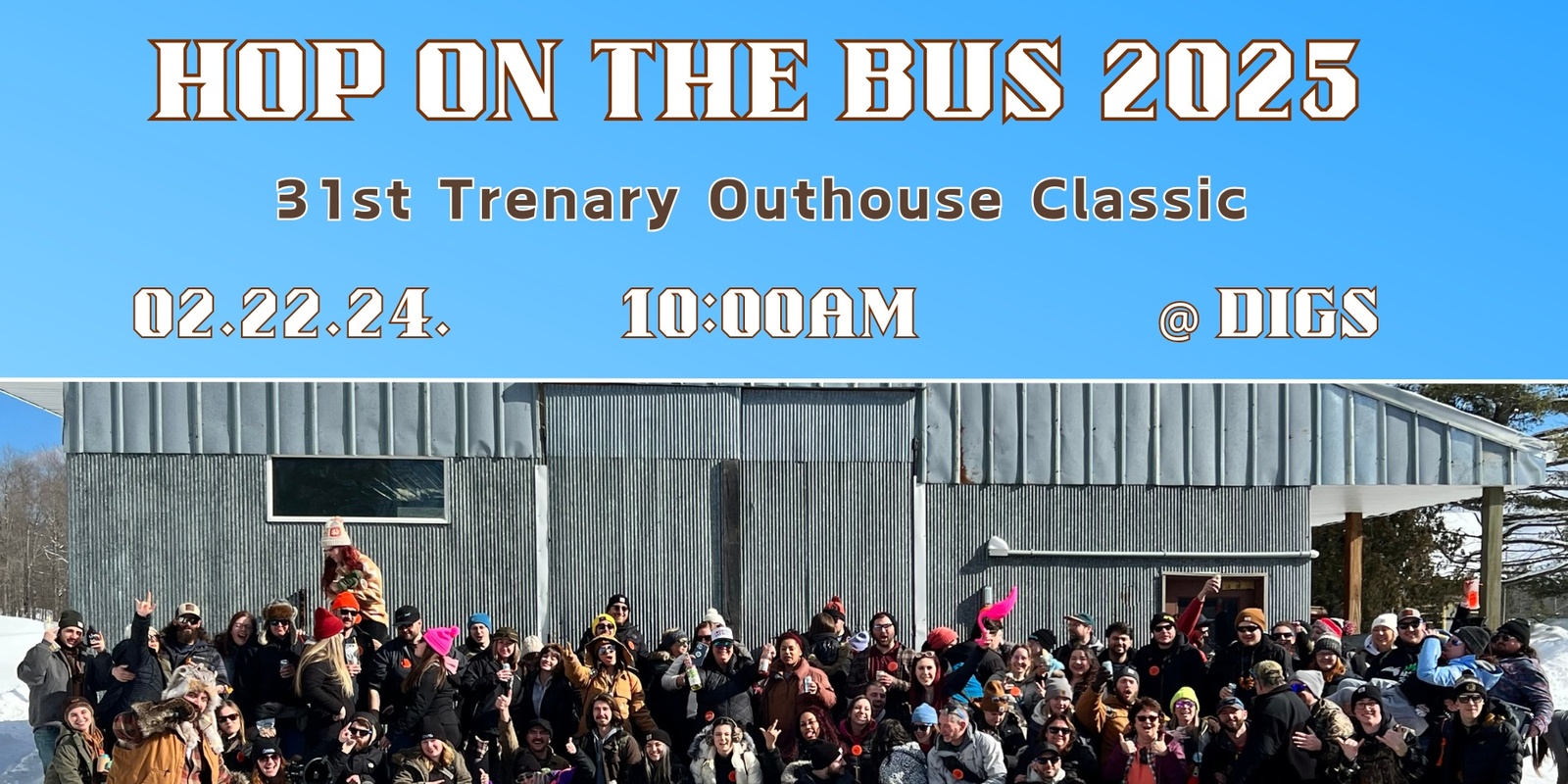 Banner image for Hop On The Bus To the Trenary Outhouse Races 2025