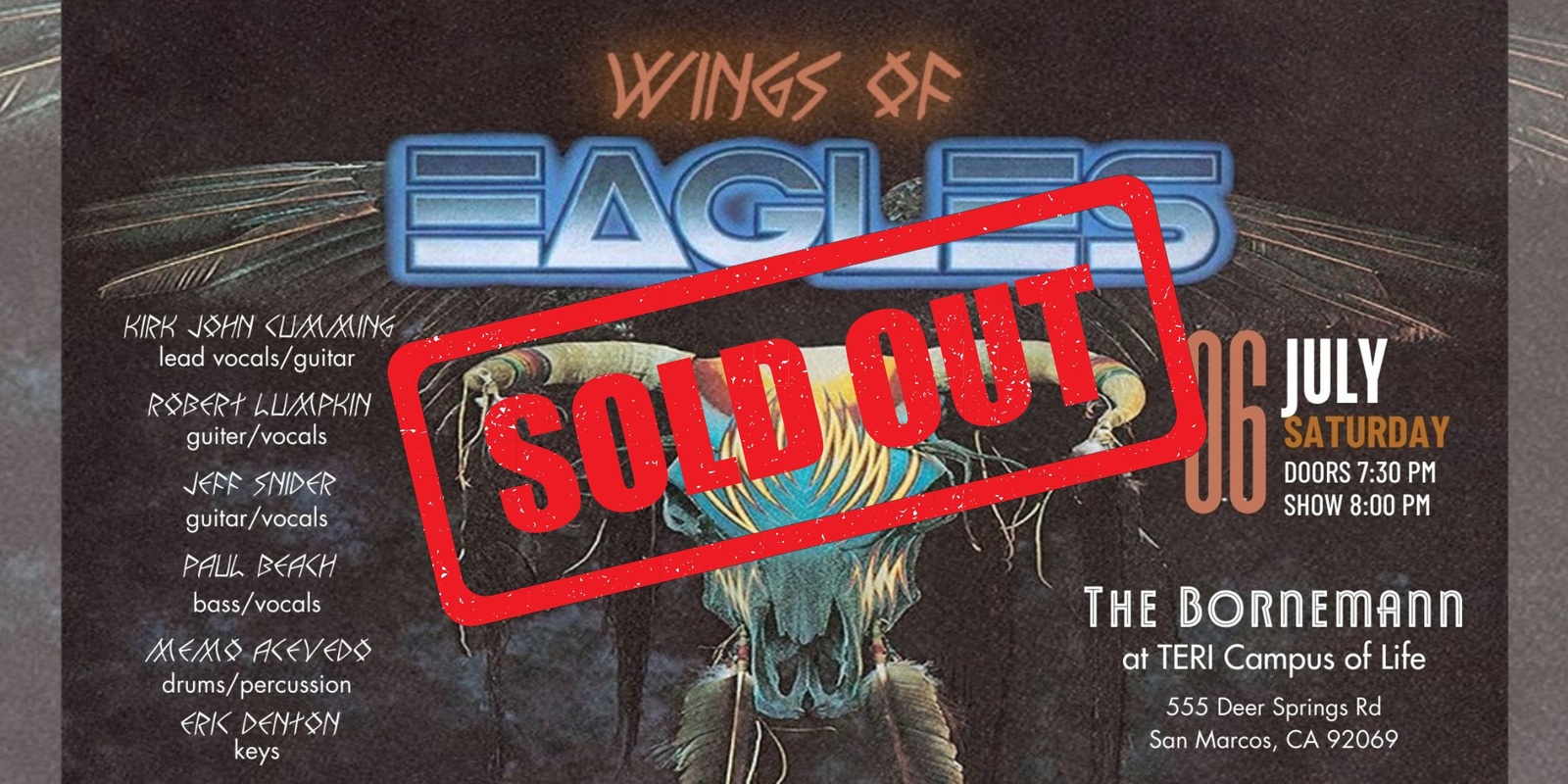 Banner image for Wings of Eagles - Tribute to the Music of the Eagles