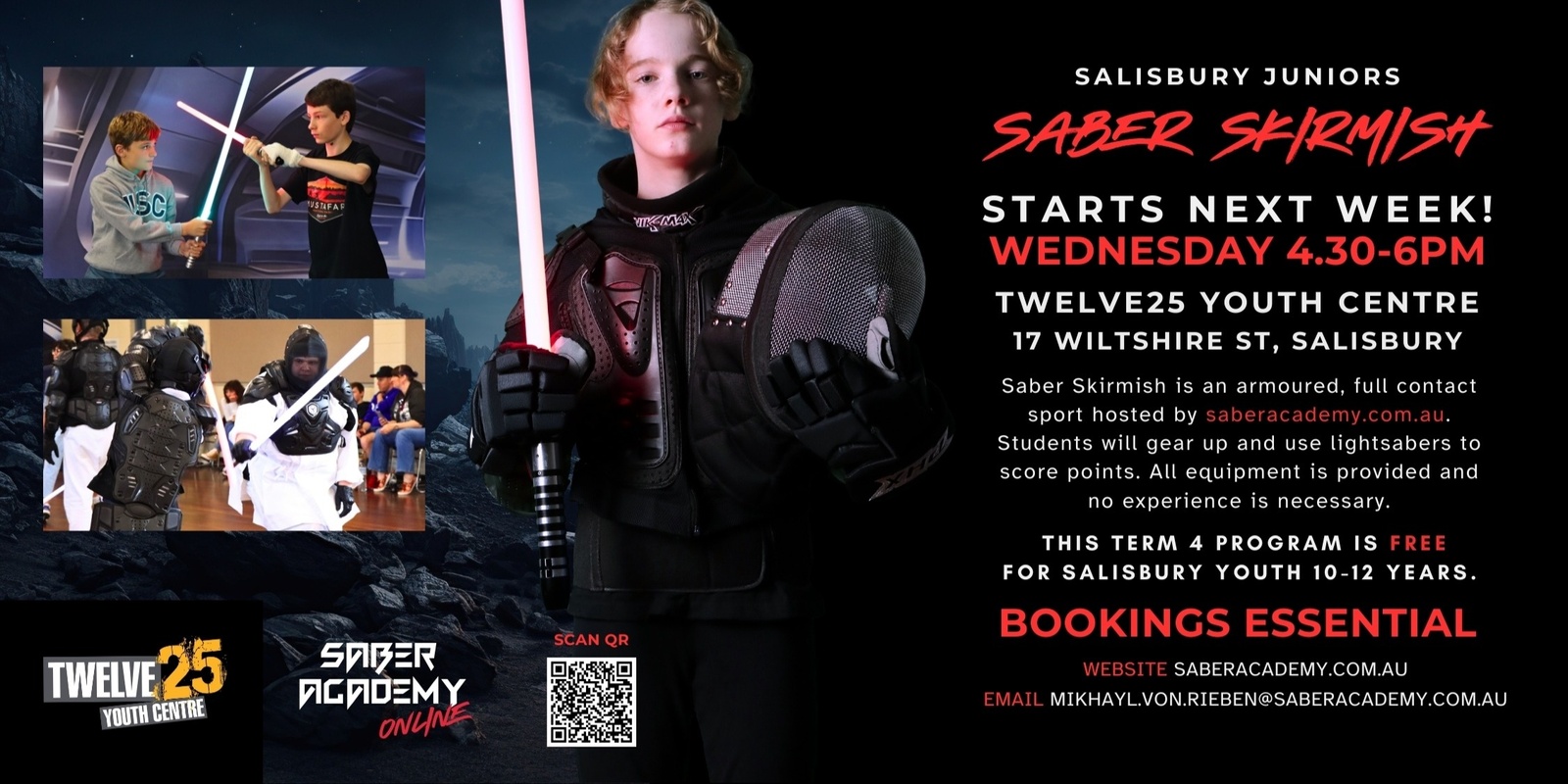 Banner image for Saber Skirmish Juniors  Term 4 Salisbury Youth Centre