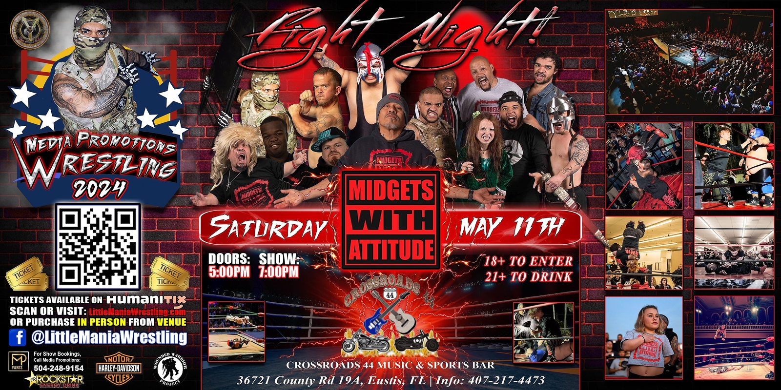 Banner image for Eustis, FL - Midgets With Attitude: Little Mania Rips Through the Ring!