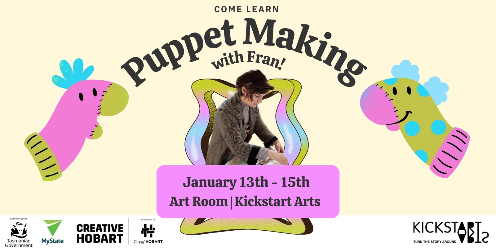 Banner image for Making Puppets with Fran Reeve (3 days 10am - 3pm)