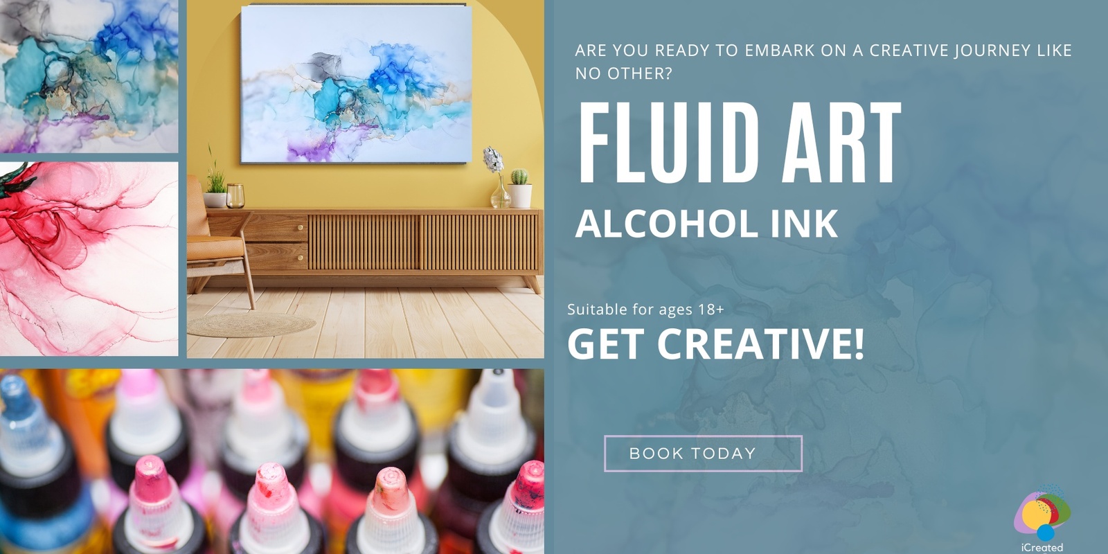 Banner image for Fluid Art - Alcohol Ink Workshop[