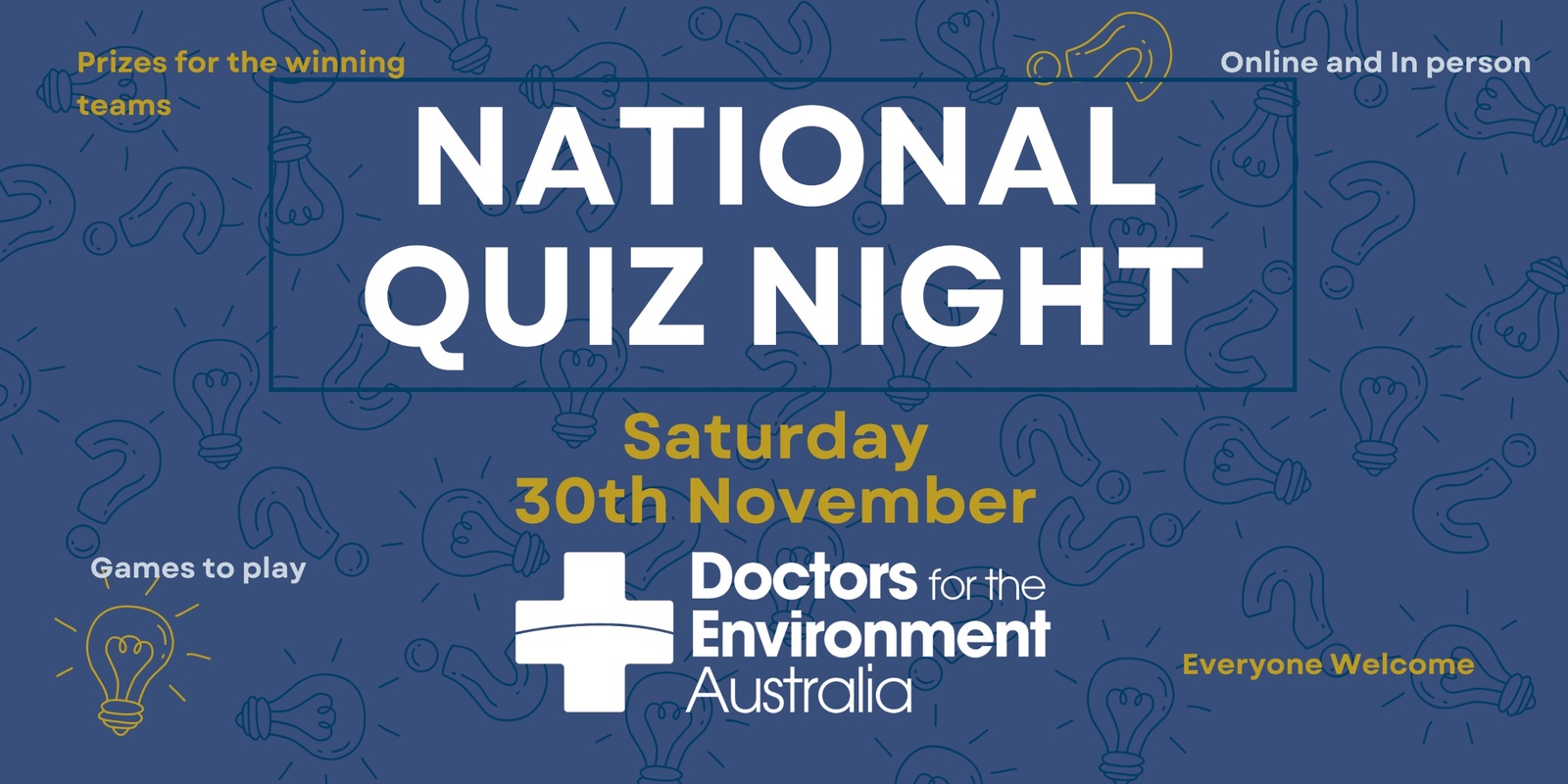 Banner image for Doctors for the Environment National Quiz Night