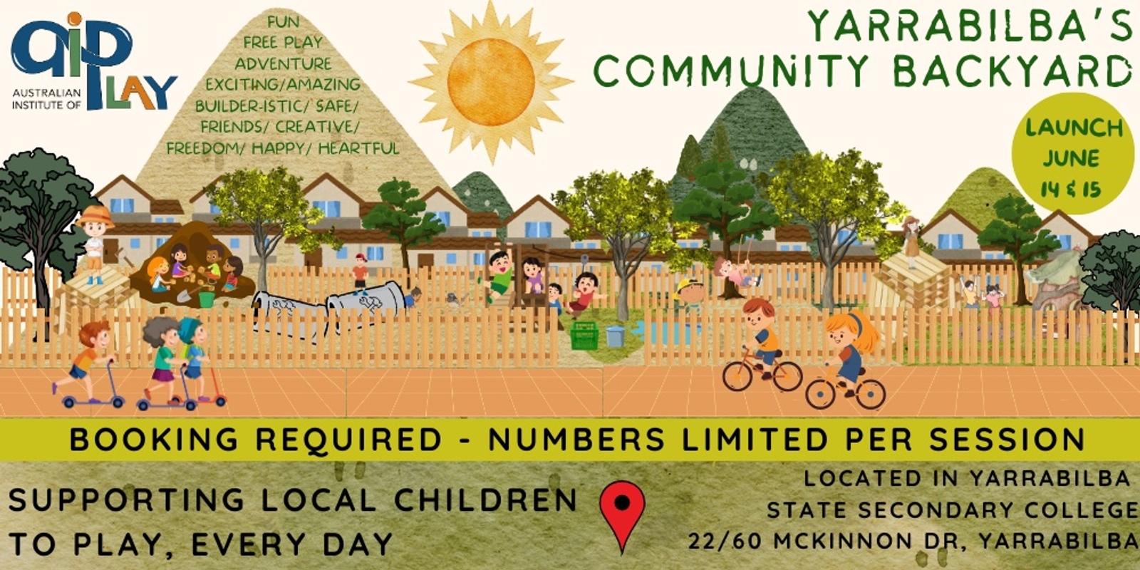 Banner image for Community Backyard Launch Event - Yarrabilba - June 14 & 15