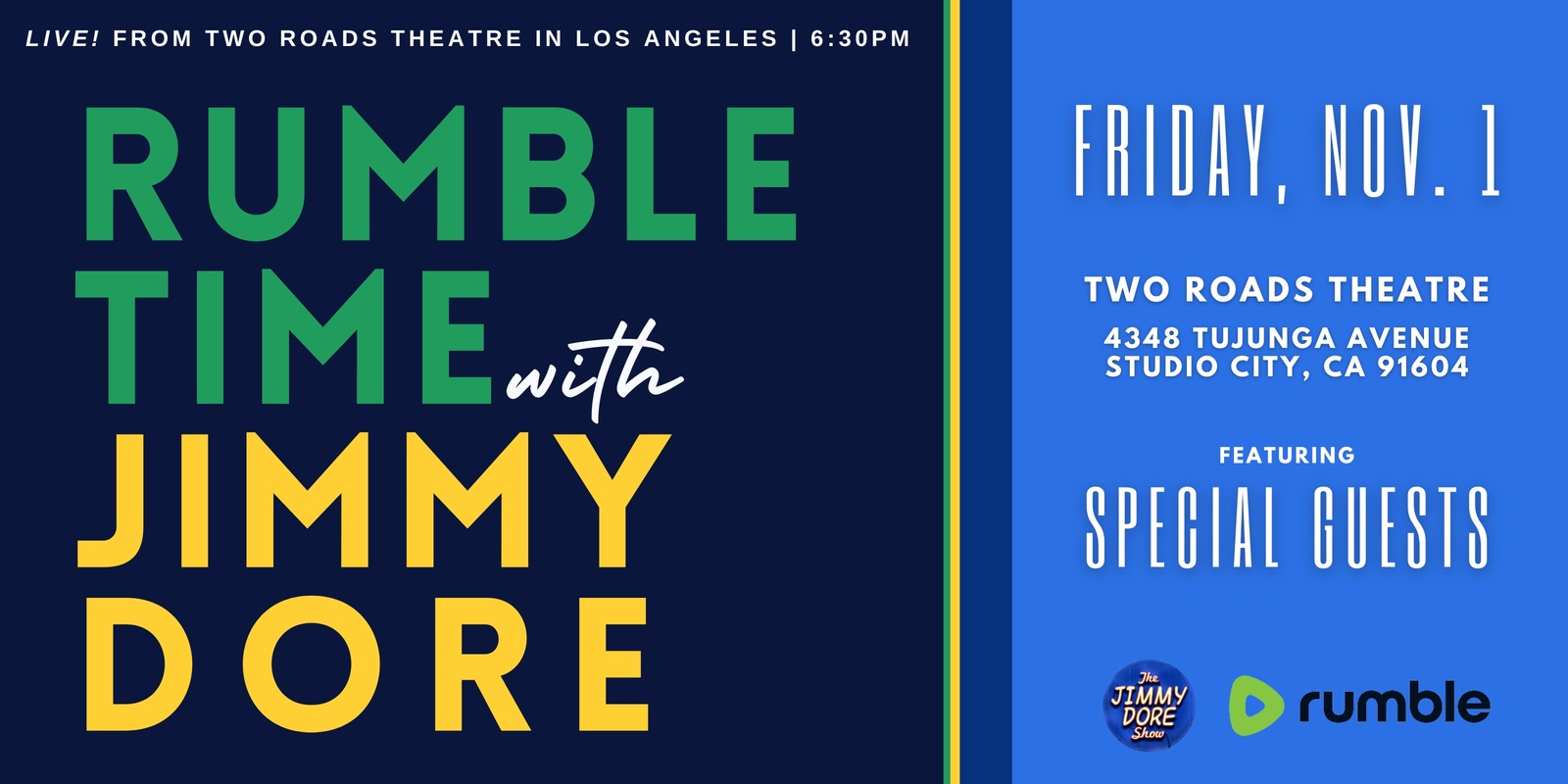 Banner image for Rumble Time with Jimmy Dore