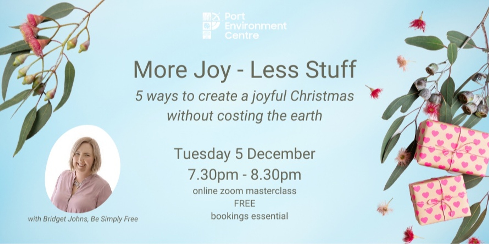 Banner image for More joy - Less stuff Christmas 2023