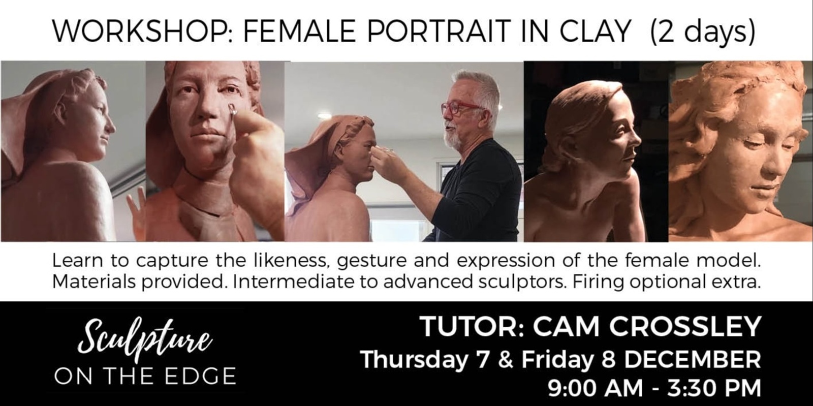 Banner image for WORKSHOP: Female Portrait in Clay with Cam Crossley