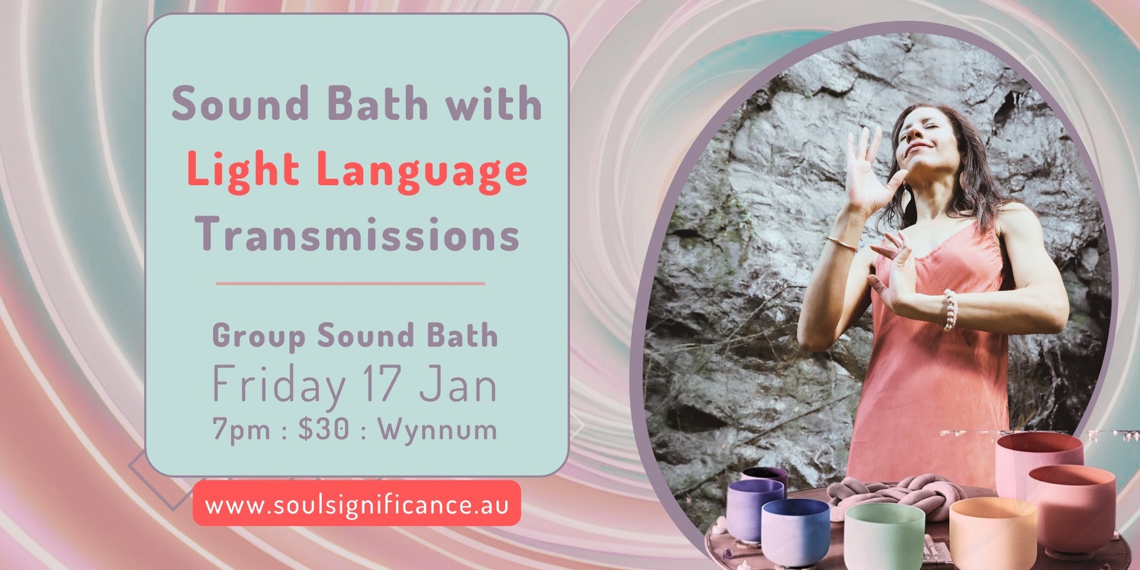 Banner image for Sound Bath with Light Language Transmissions - January