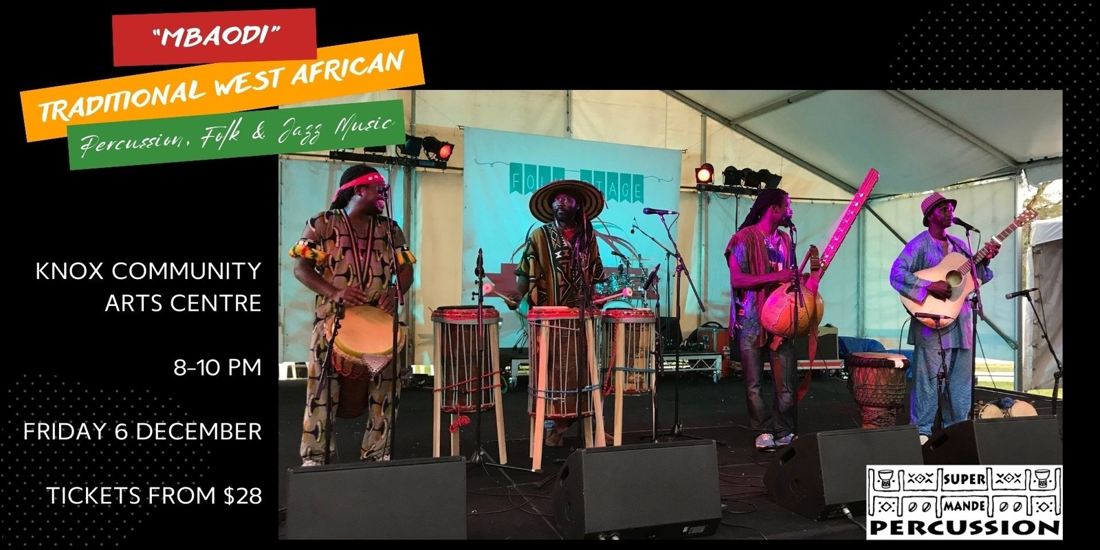 Banner image for "Mbaodi" - West African Percussion, Folk & Jazz Concert