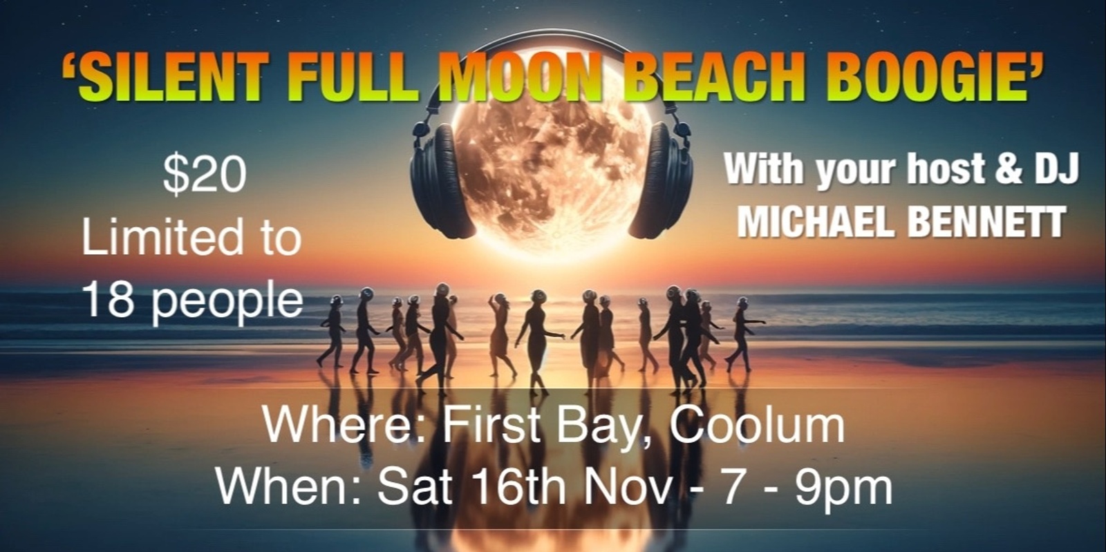 Banner image for Silent Full Moon Beach Boogie 