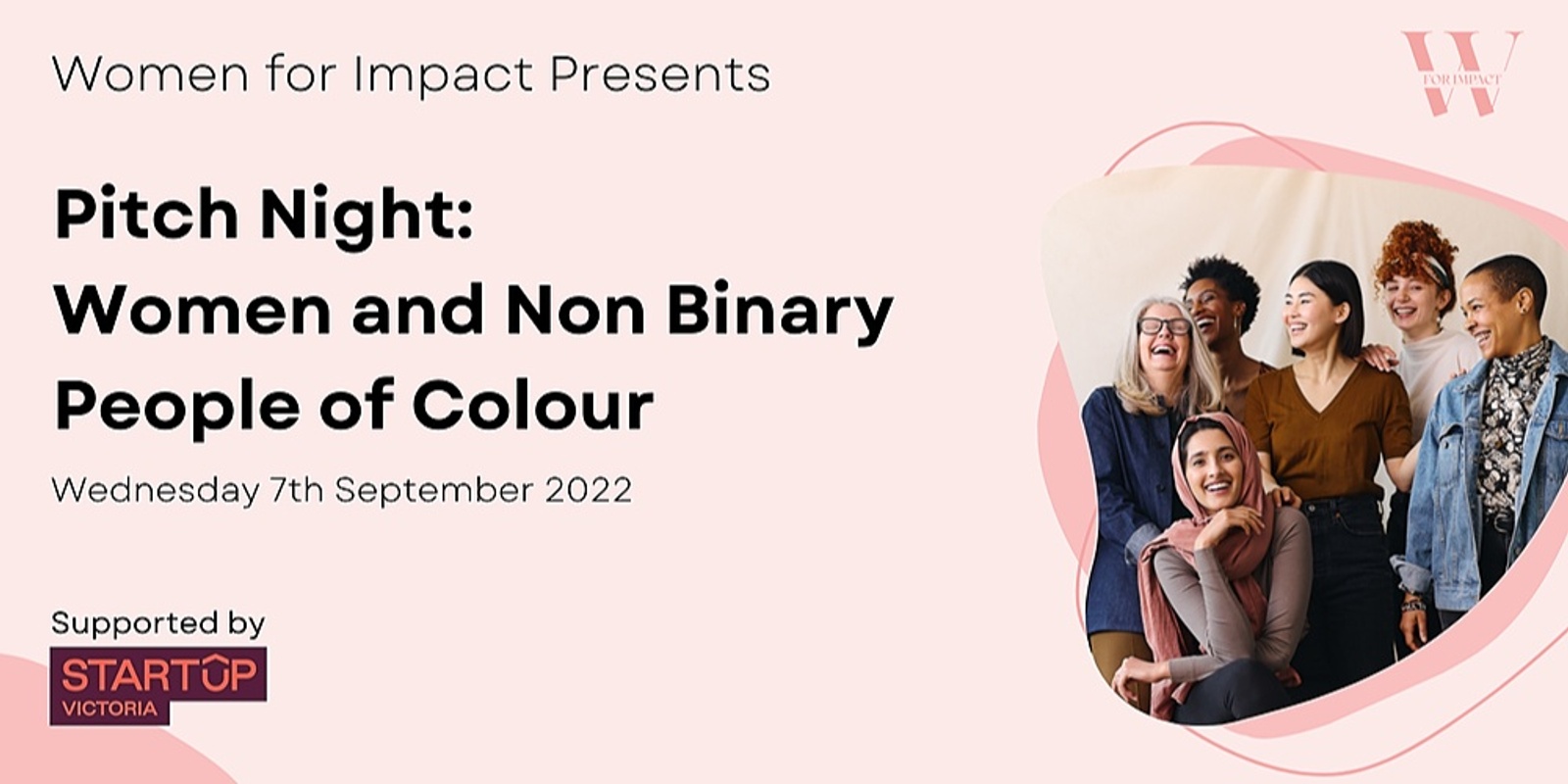 Banner image for PITCH NIGHT: CHAMPIONING WOMEN AND NON-BINARY FOUNDERS OF COLOUR (AUSTRALIA)