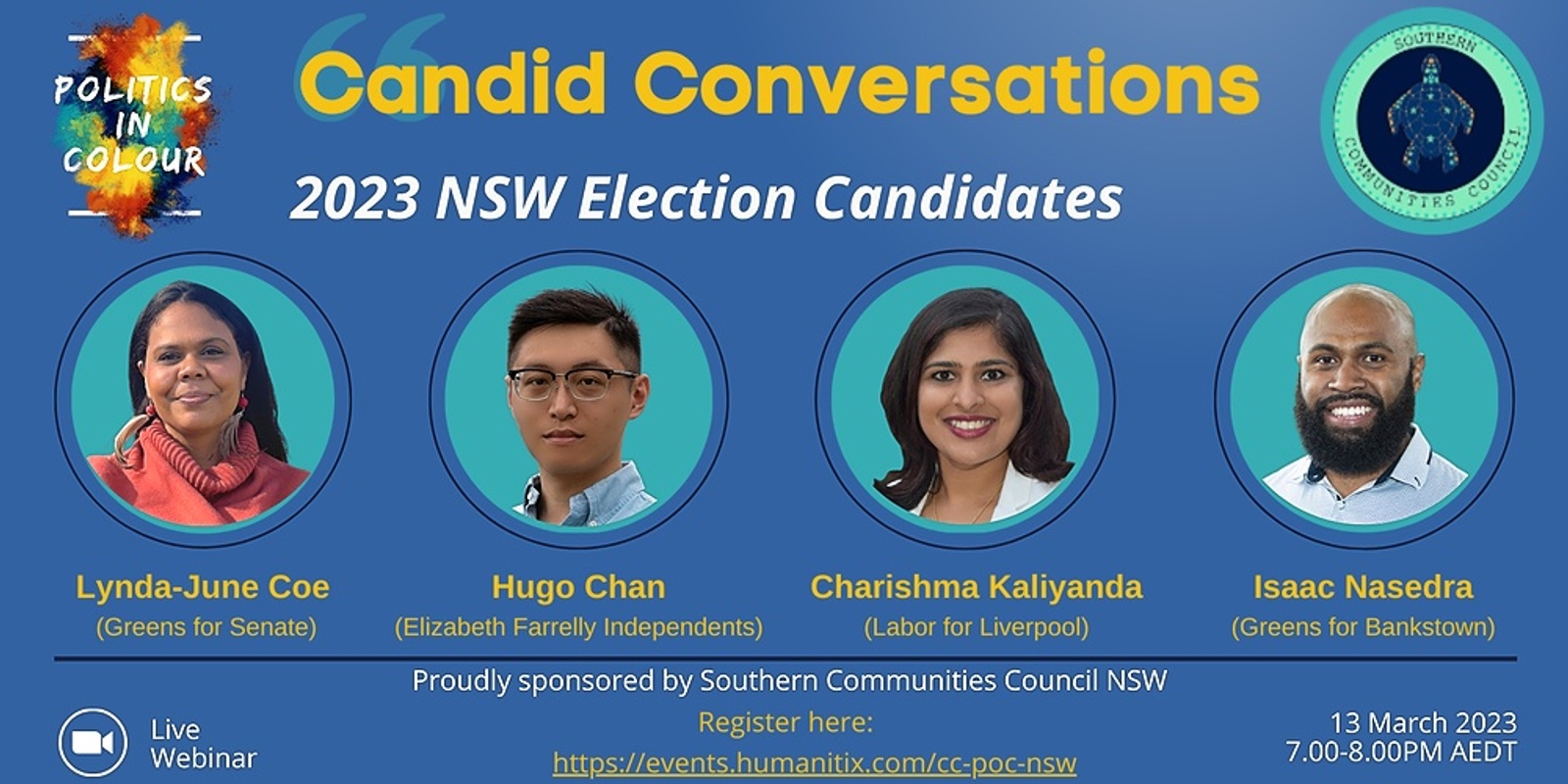 Banner image for Candid Conversations - 2023 NSW Election Candidates