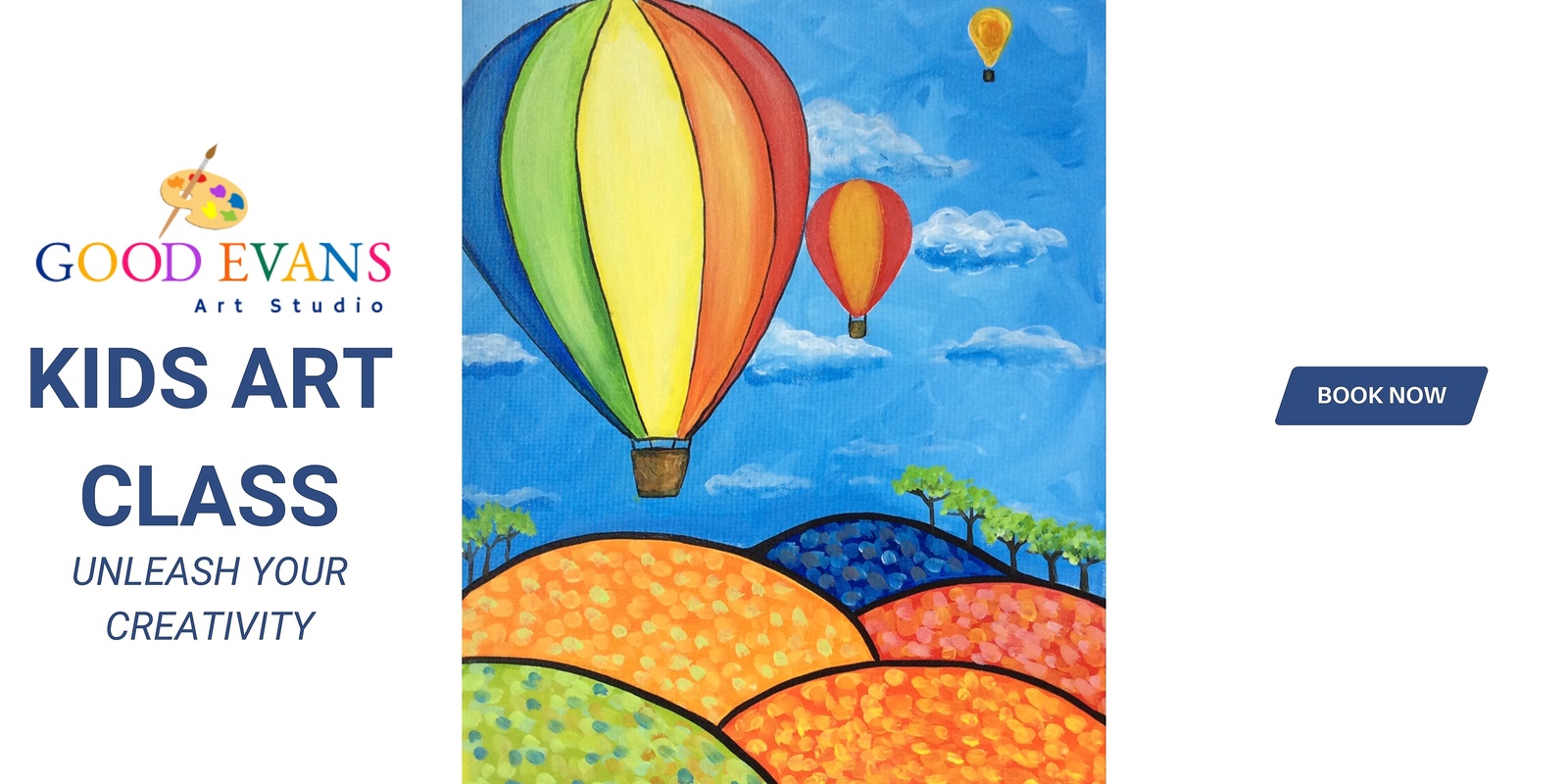 Banner image for Kids Painting Class Hot Air Balloon (Lennox Cultural Centre)