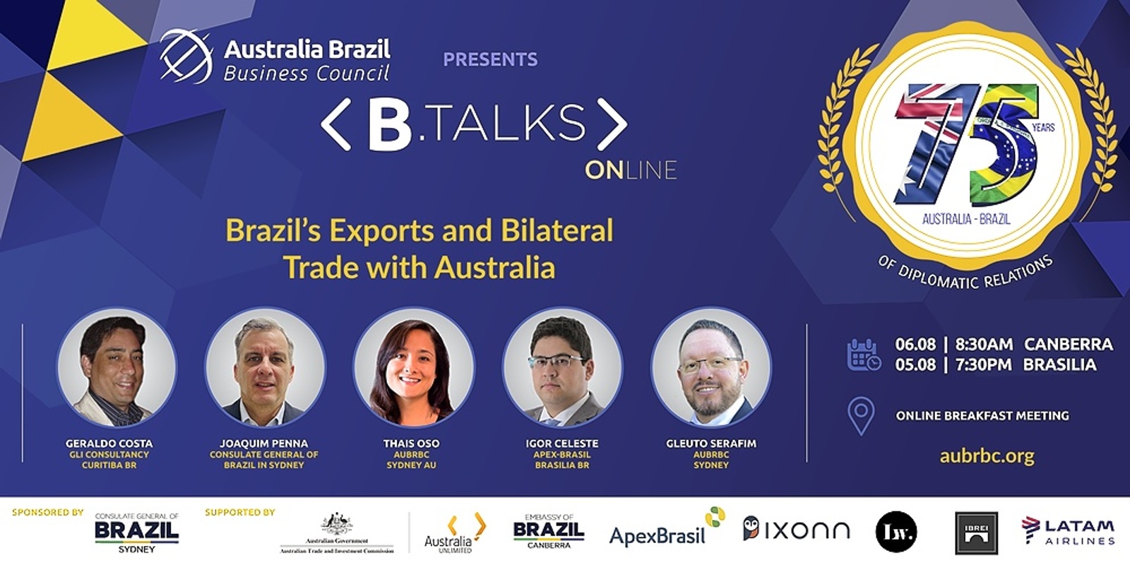 Banner image for B.Talks - Brazil's Exports and Bilateral Trade with Australia