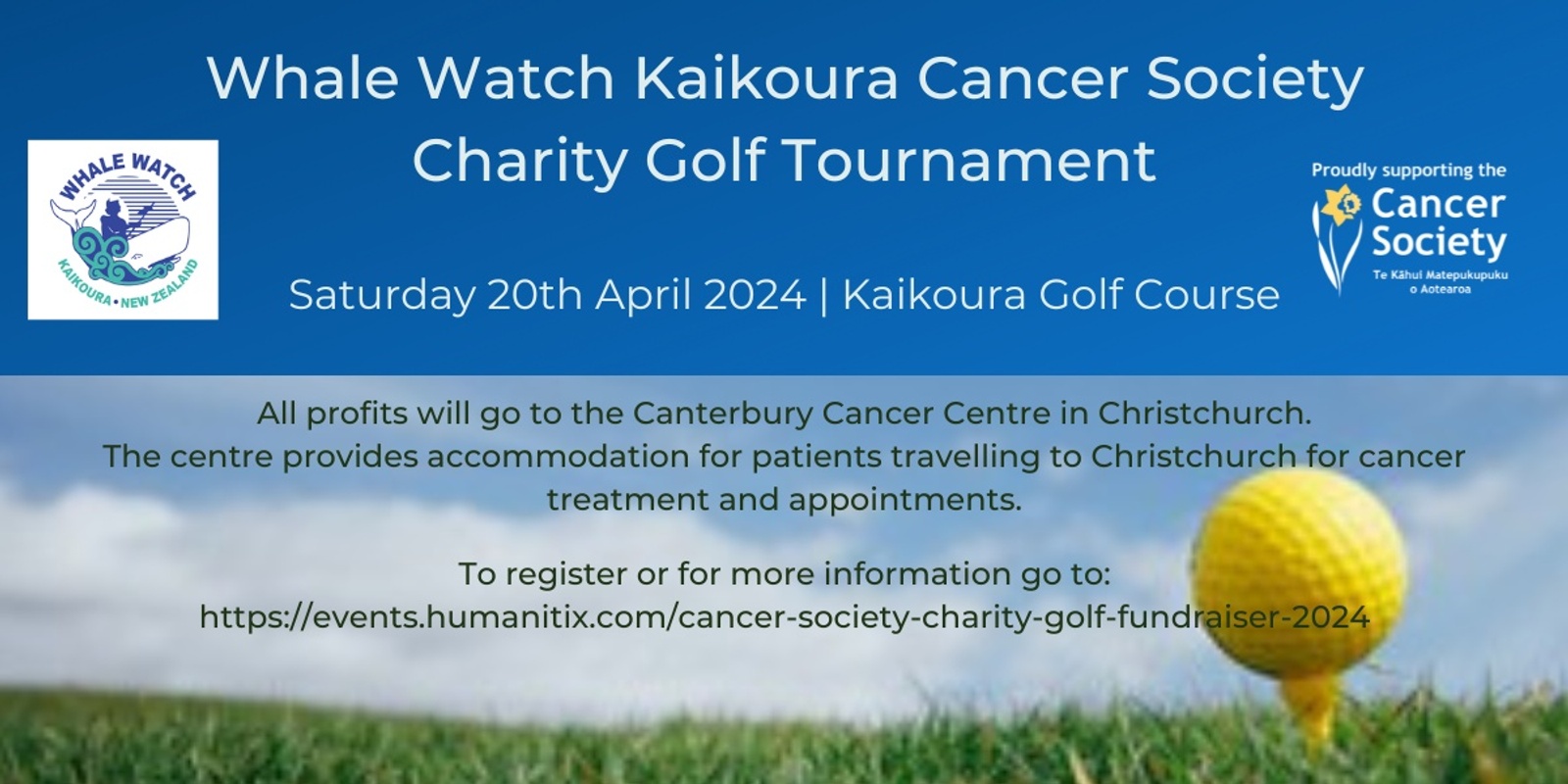 Banner image for Whale Watch Kaikoura Cancer Society Charity Golf Fundraiser 2024