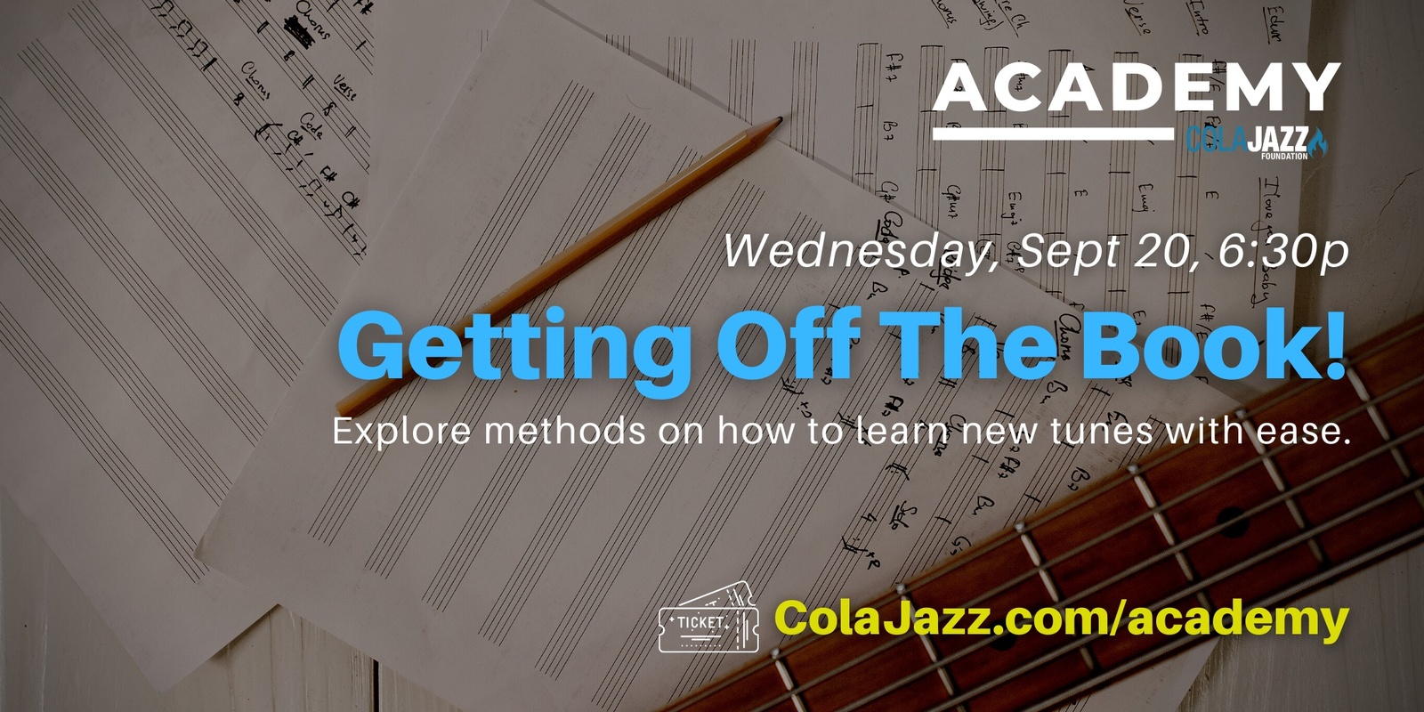 Banner image for ColaJazz Academy: Getting Off of The Book with Nick Vlandis