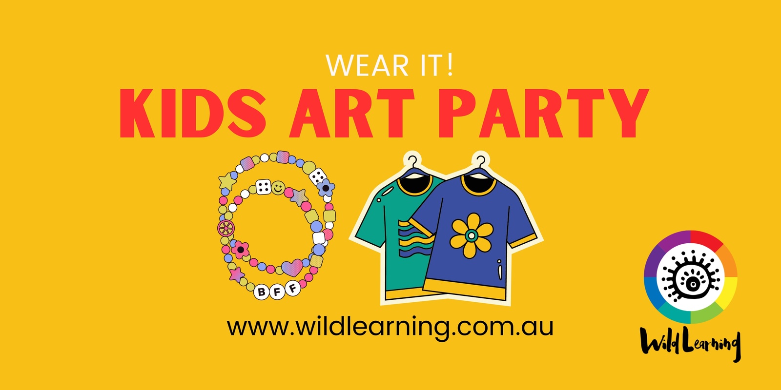 Banner image for Kids Art Party! T-shirts & Beads