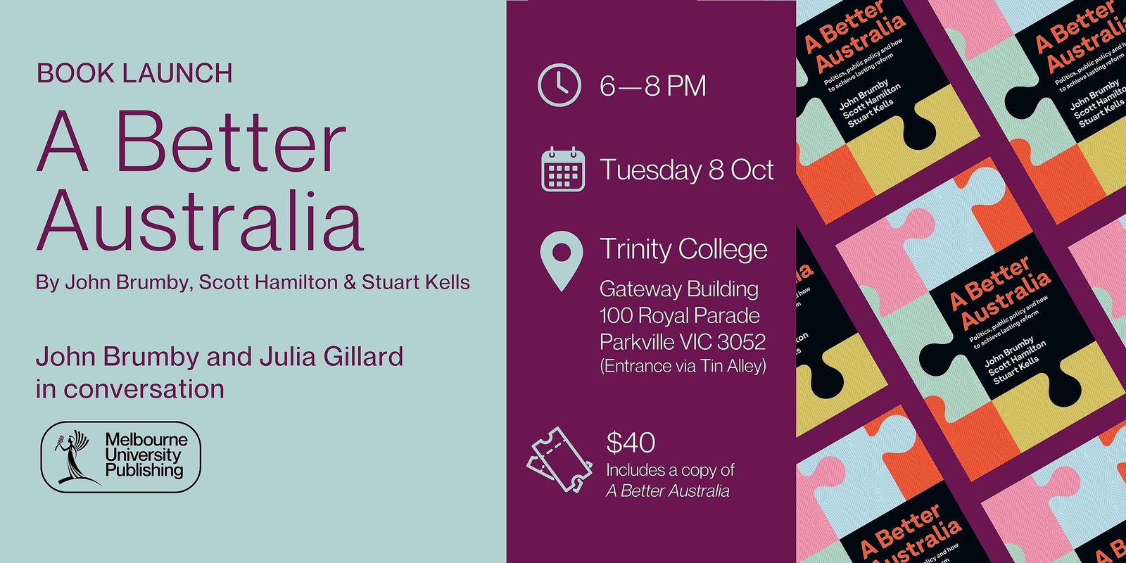 Banner image for Book Launch | A Better Australia by John Brumby, Scott Hamilton & Stuart Kells