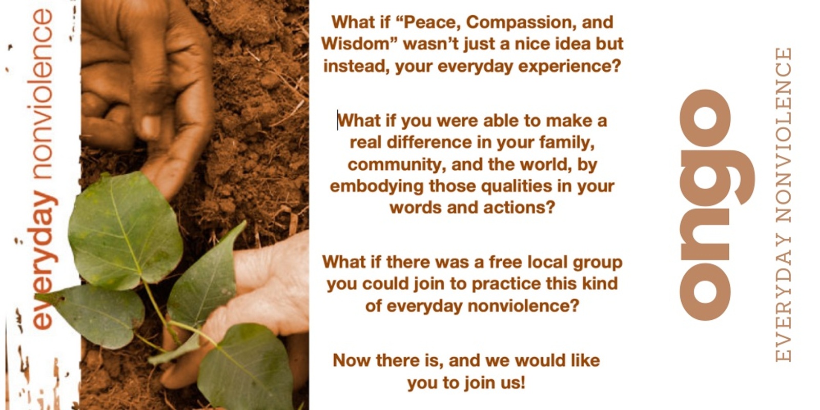 Banner image for Ongo: Everyday Nonviolence Online Monday 7-8.45pm AEDT