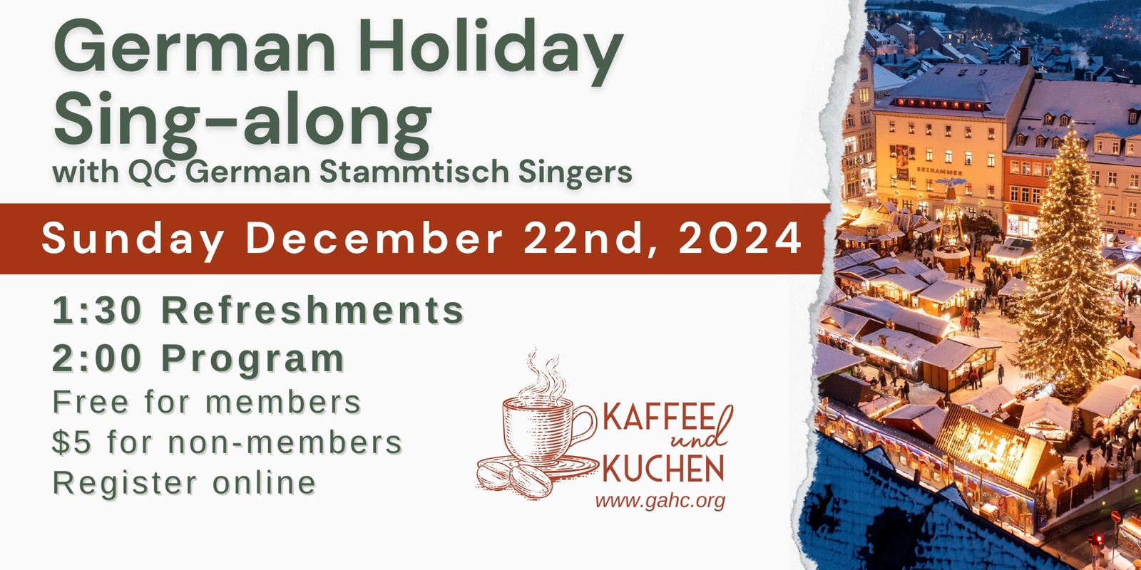 Banner image for Kaffee und Kuchen: German Holiday Sing-Along