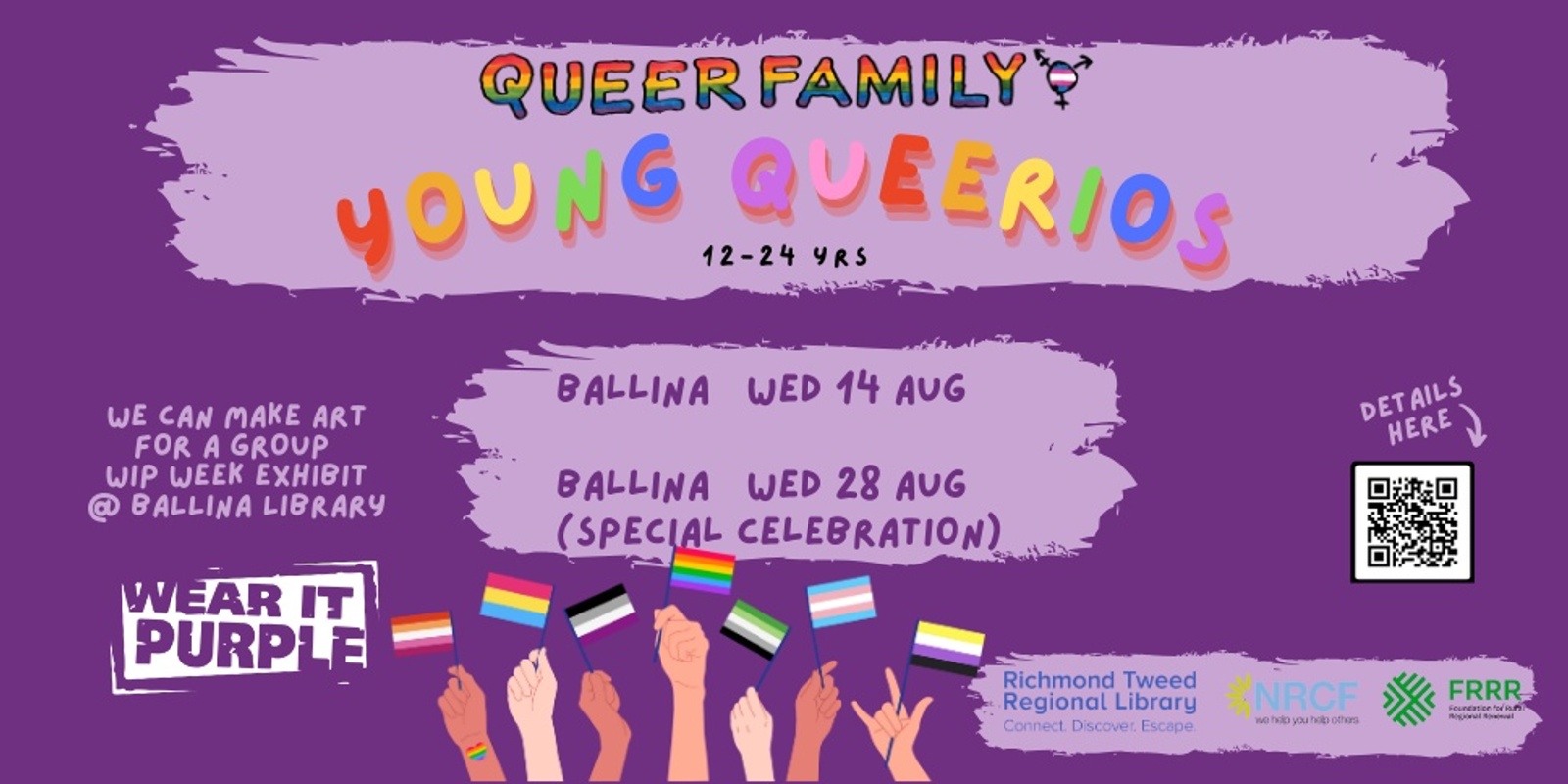 Banner image for Young Queerios Ballina - exhibition & celebration!