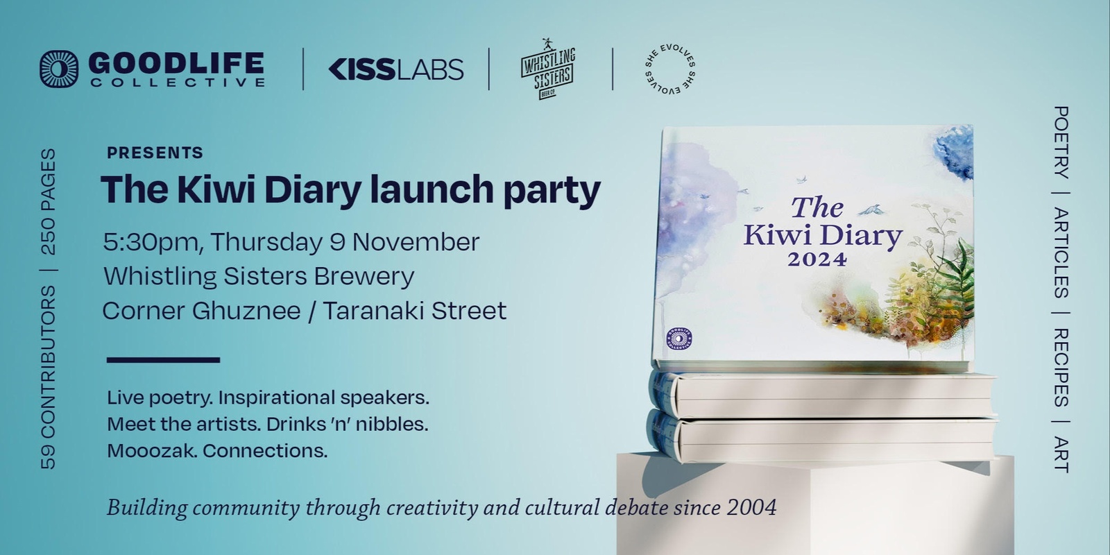 Banner image for The Kiwi Diary 2024 - Launch party!