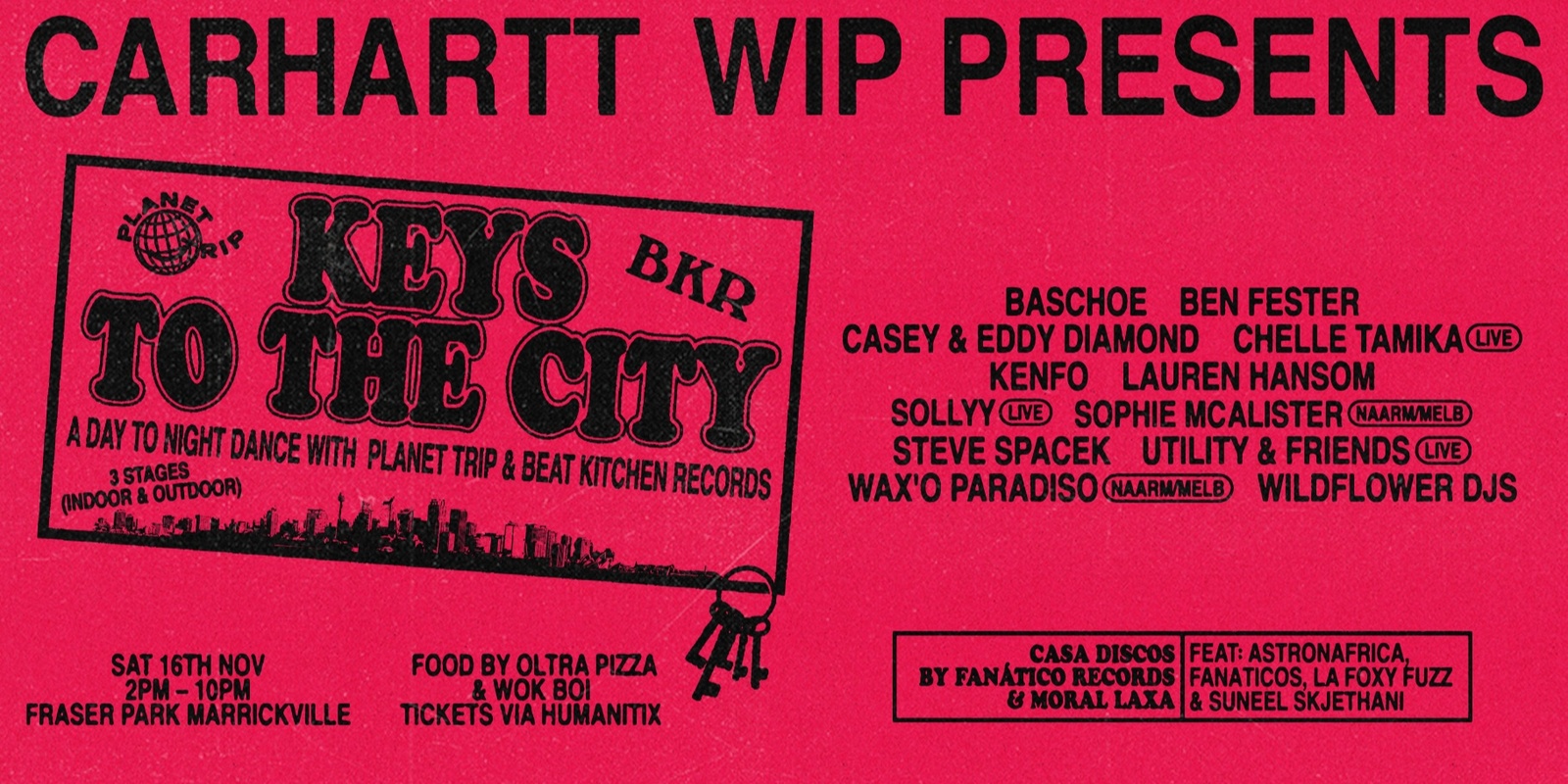 Banner image for Carhartt WIP pres Keys To The City - Planet Trip x BKR Day to Night Dance