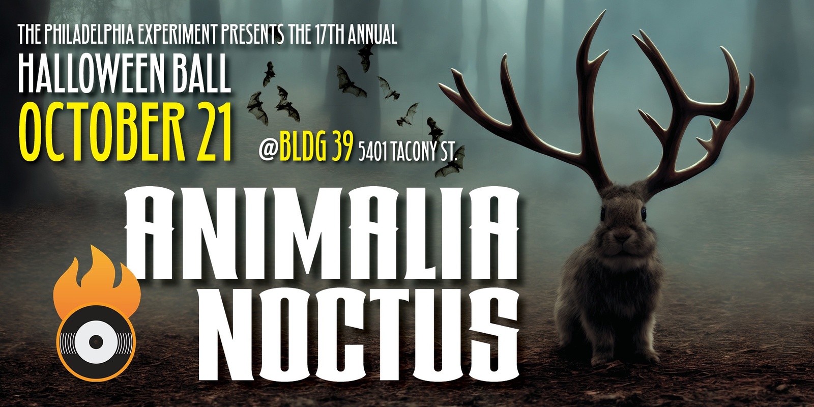 Banner image for The Philadelphia Experiment presents: The 17th annual Halloween Ball~Animalia Noctus