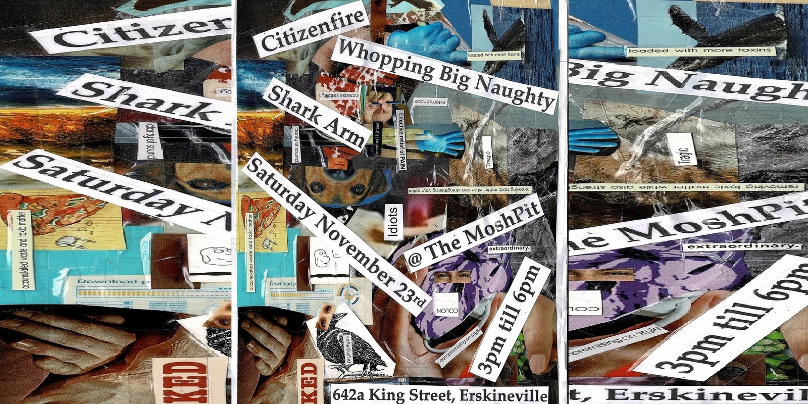 Banner image for citizenfire + shark arm + whopping big naughty @ the moshpit - afternoon show!!!