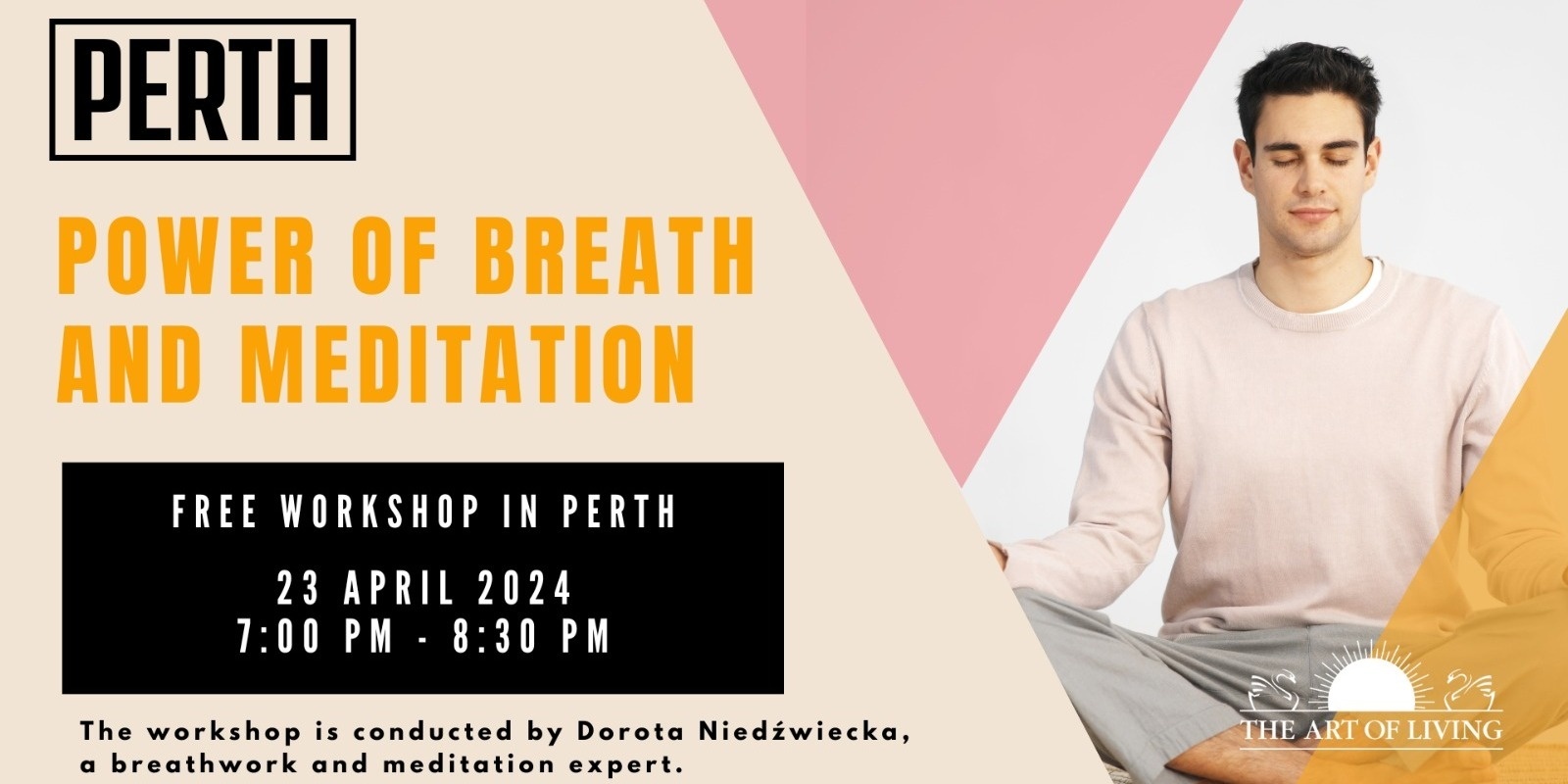 Banner image for Unlock the Power of Breath and Meditation: An In Person Transformative Free Workshop| Live In Person Event