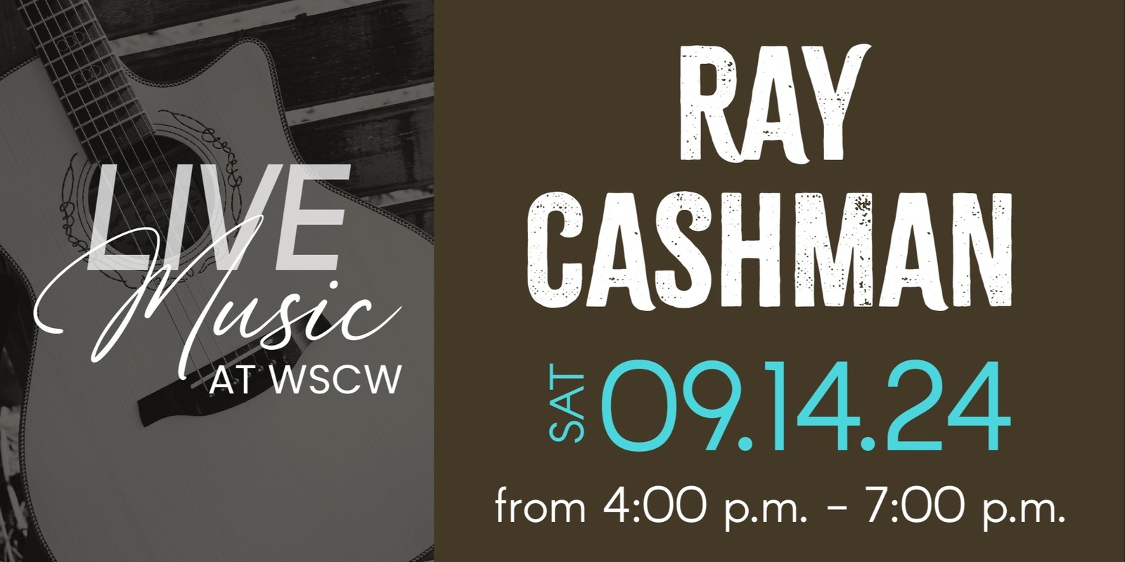 Banner image for Ray Cashman Live at WSCW September 14
