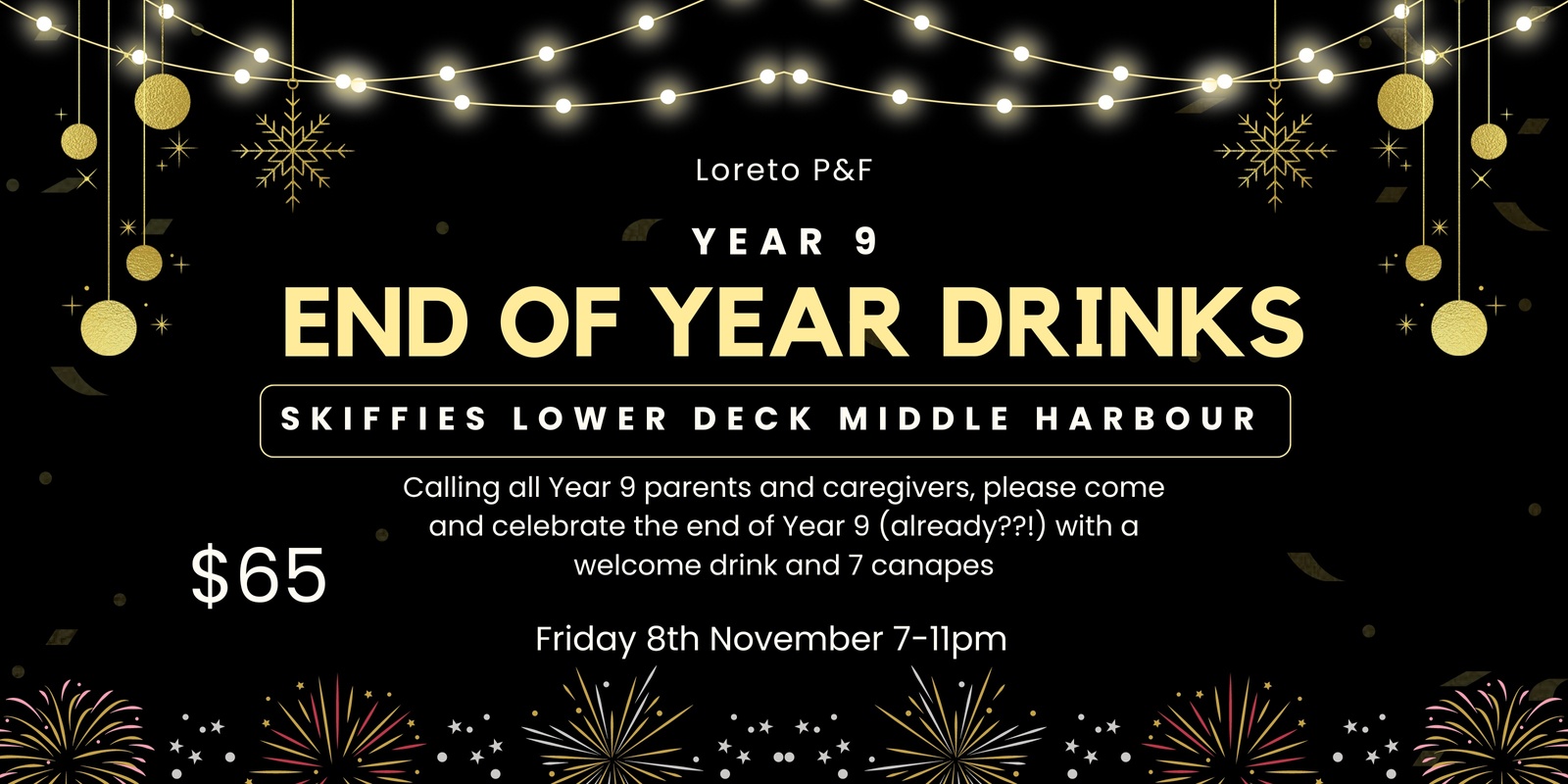 Banner image for Year 9 End of Year Drinks