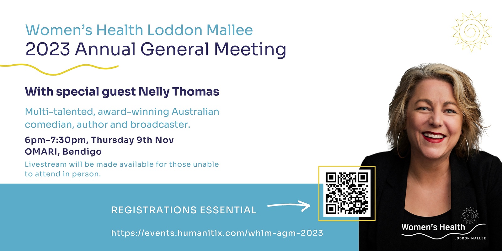 Banner image for Women's Health Loddon Mallee AGM 2023 with Special Guest Nelly Thomas