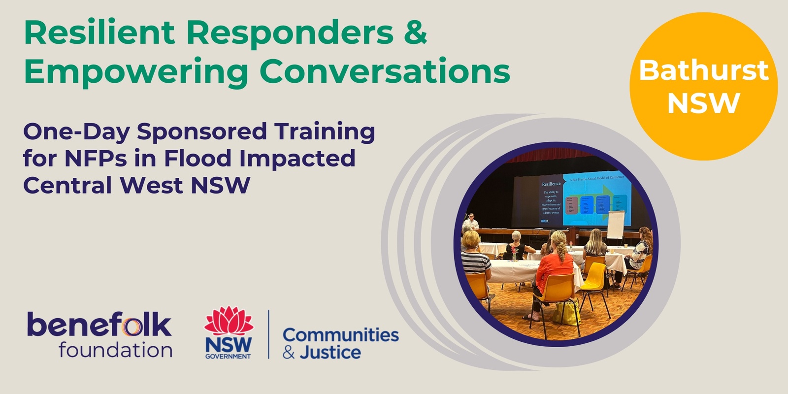 Banner image for Bathurst NSW - 'Resilient Responders and Empowering Conversations' One Day Training 