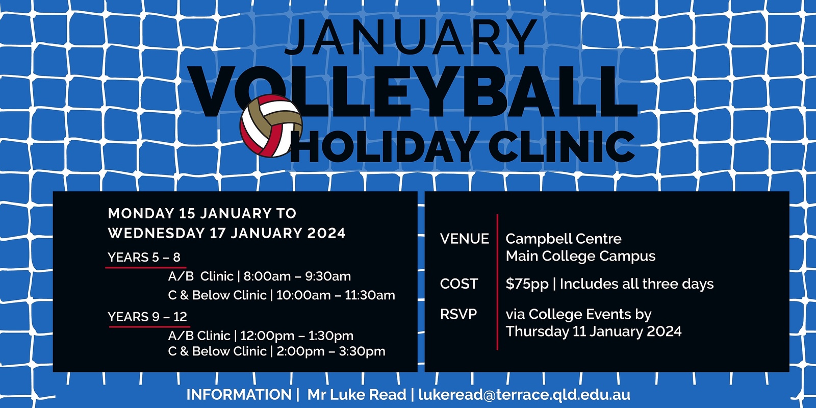 Banner image for Volleyball January Holiday Clinics