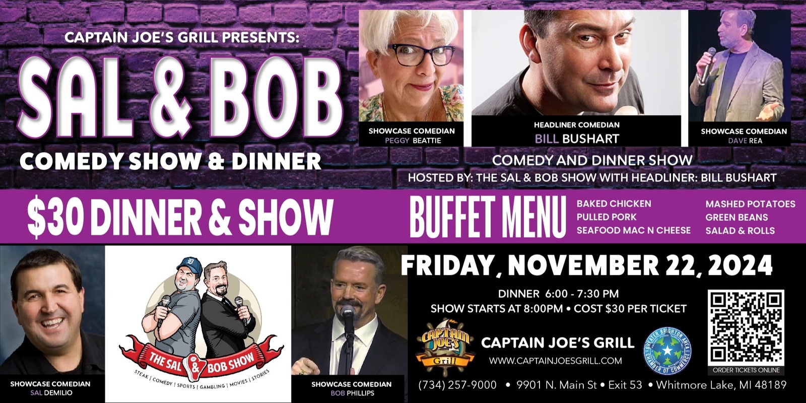 Banner image for THE SAL BOB COMEDY AND DINNER SHOW