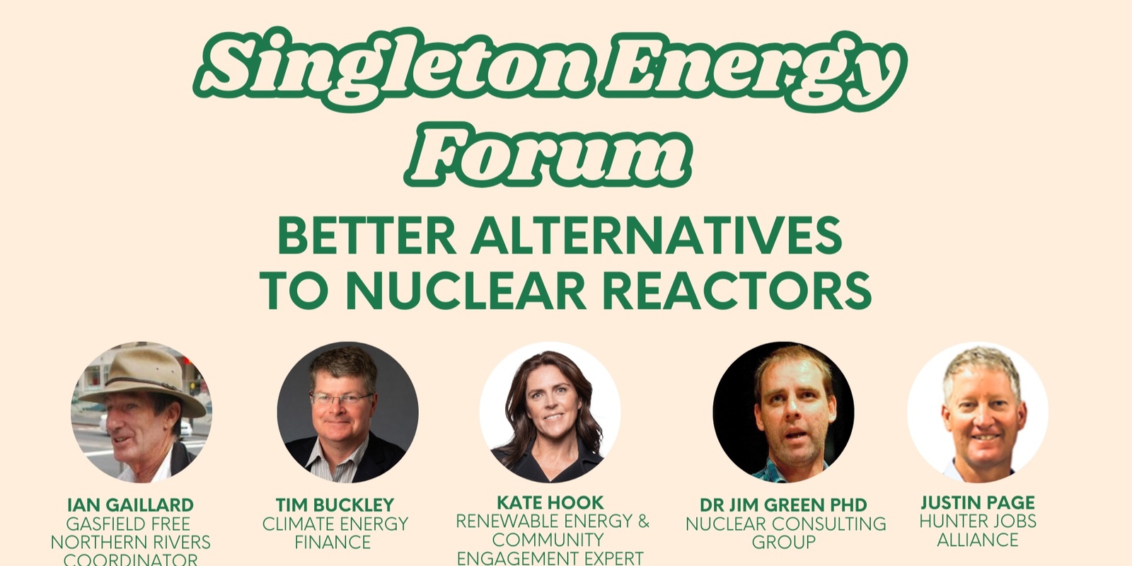 Banner image for Singleton Energy Forum Better Alternatives to Nuclear Reactors