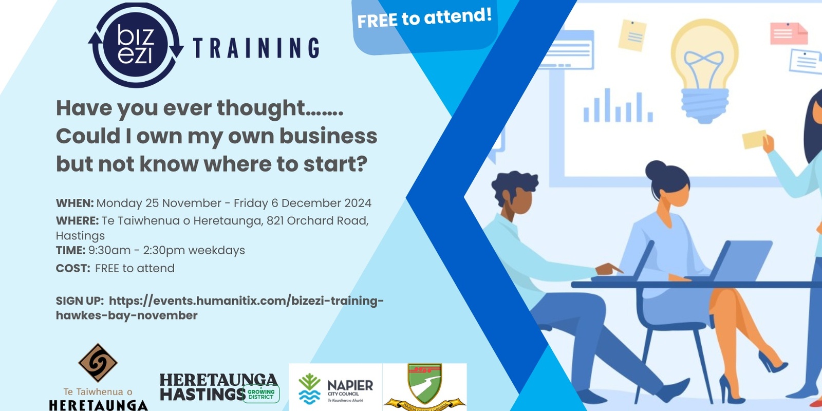 Banner image for Bizezi Training, Hawkes Bay November