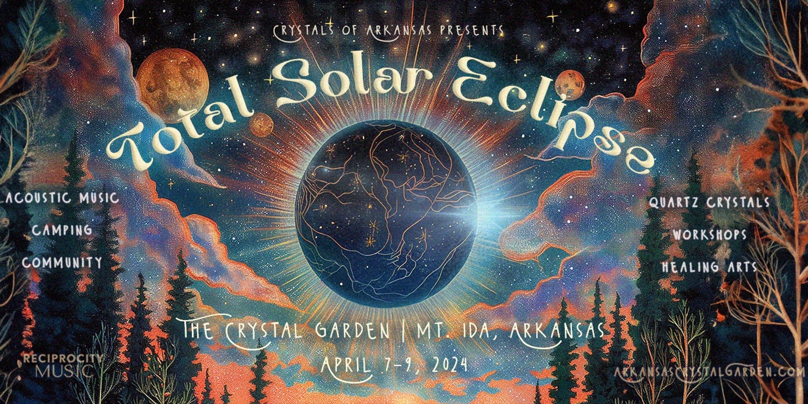 Banner image for Total Solar Eclipse at the Arkansas Crystal Garden