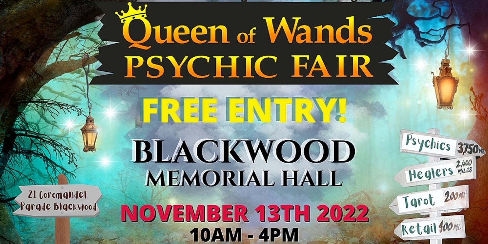 Queen of Wands Psychic Fair - Blackwood! | Humanitix