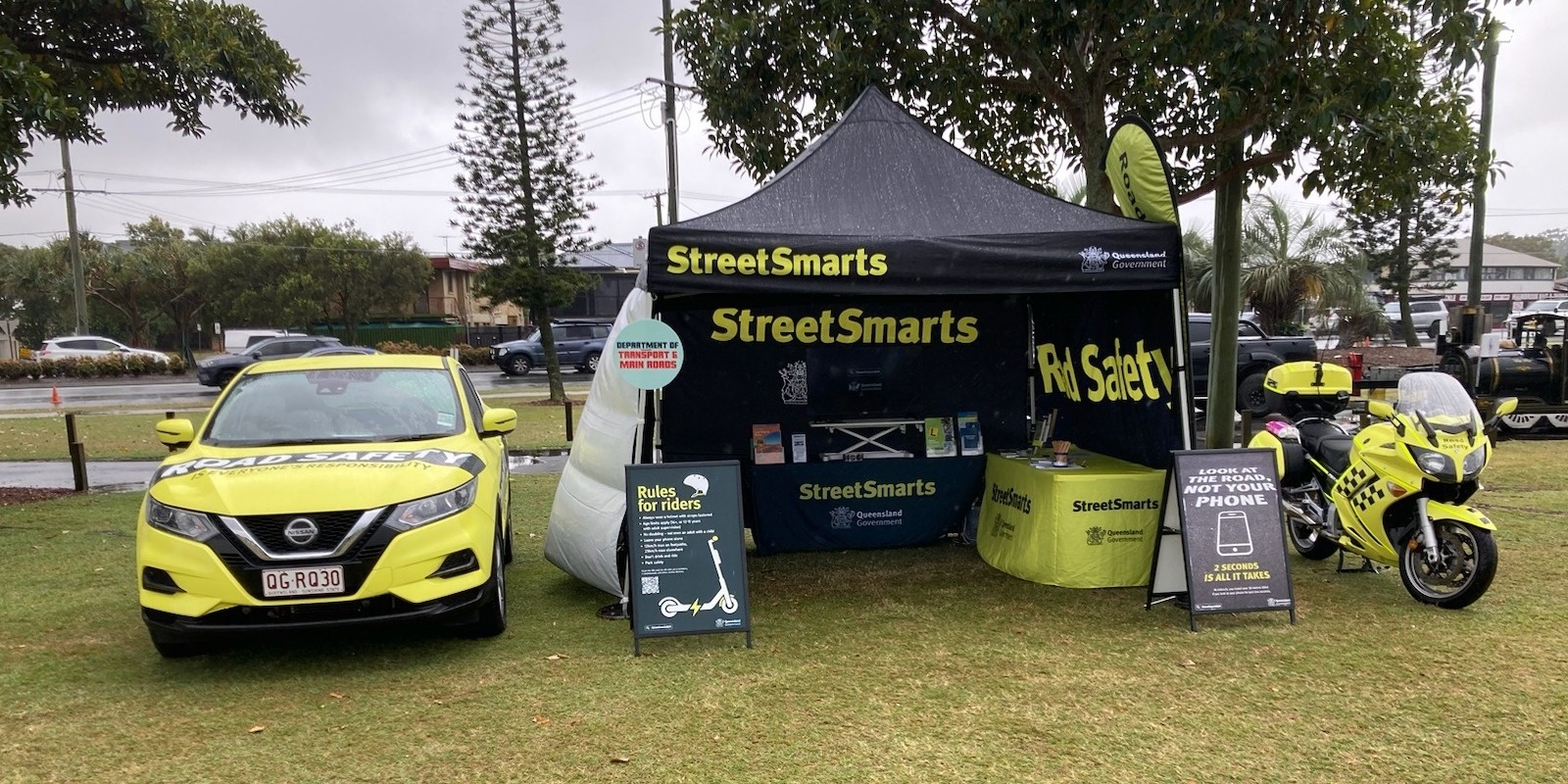 TMR Road Safety's banner