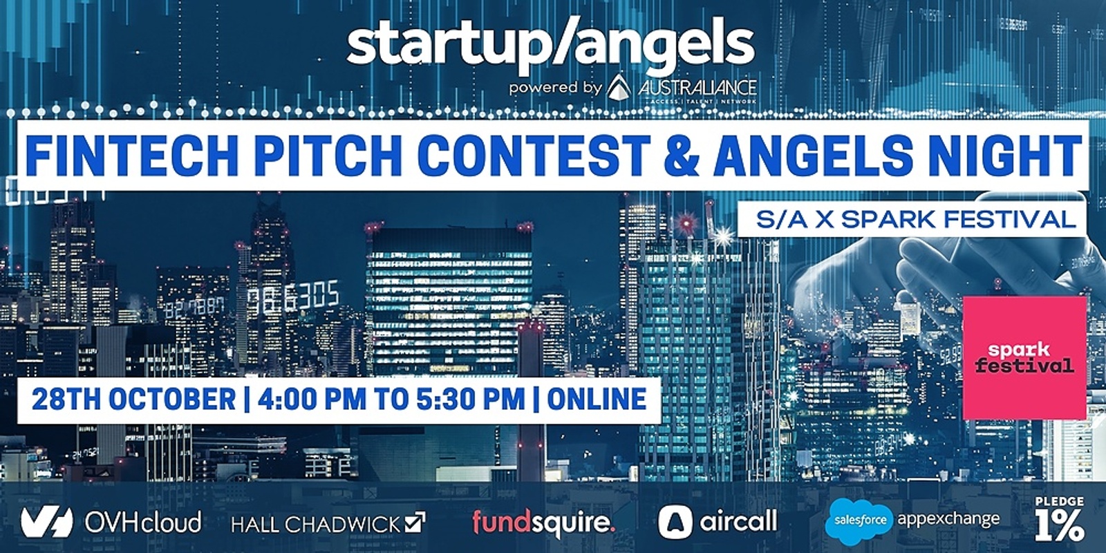 Banner image for Startup&Angels x Spark Festival: Fintech Pitches & Angels Night